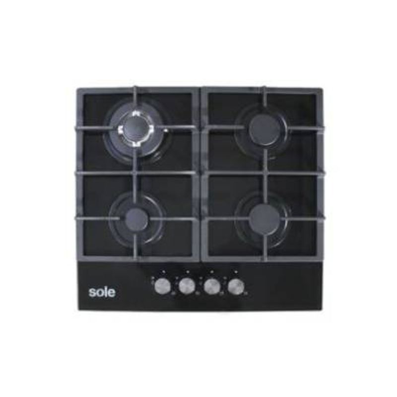 SOLE - Cocina Empotrable a Gas Sole 4 Hornillas Vidrio SOLCO045V2