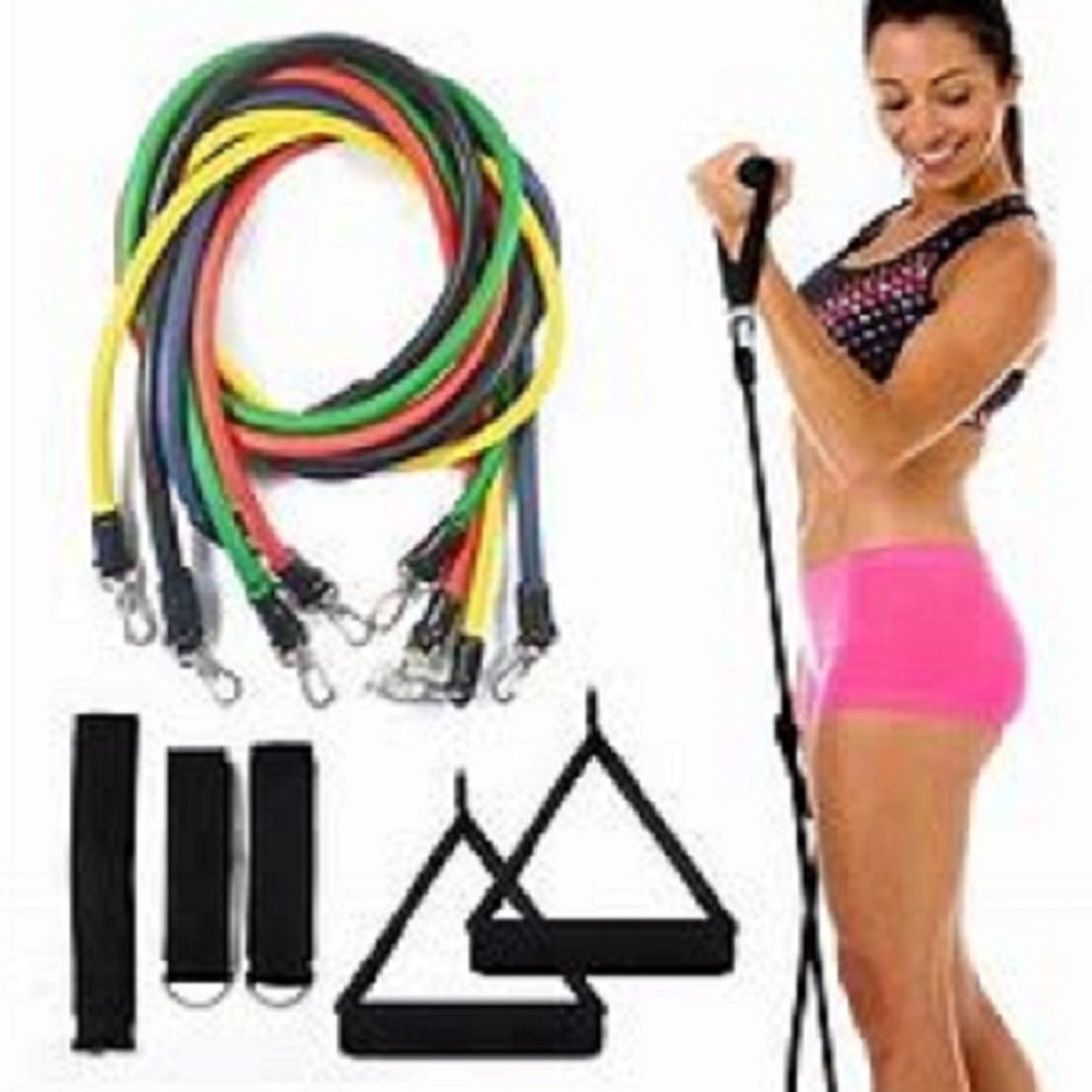 GENERICO - Set De Ligas De Resistencia - Crossfit 11 Piezas