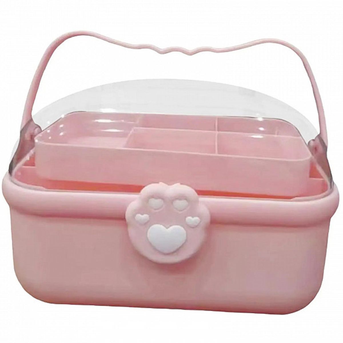 GENERICO - Caja Grande Organizadora Cosmetiquera Acrílico Kawai - Rosado