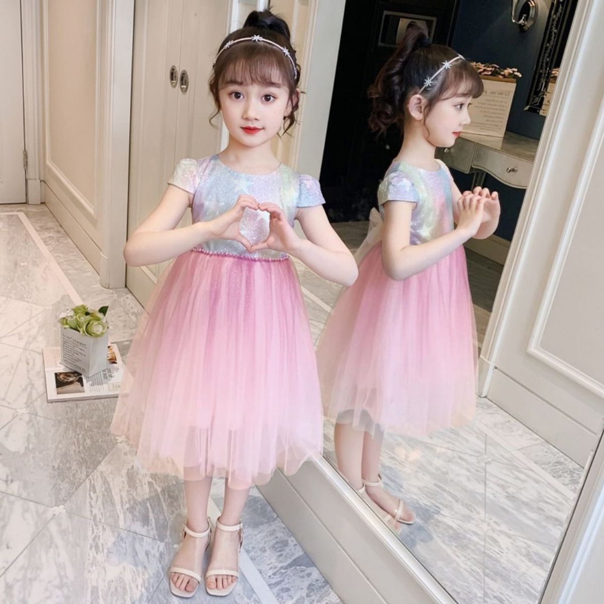 GENERICO - VESTIDO DE NIÑA PARA FIESTA - MODELO UNICORNIO