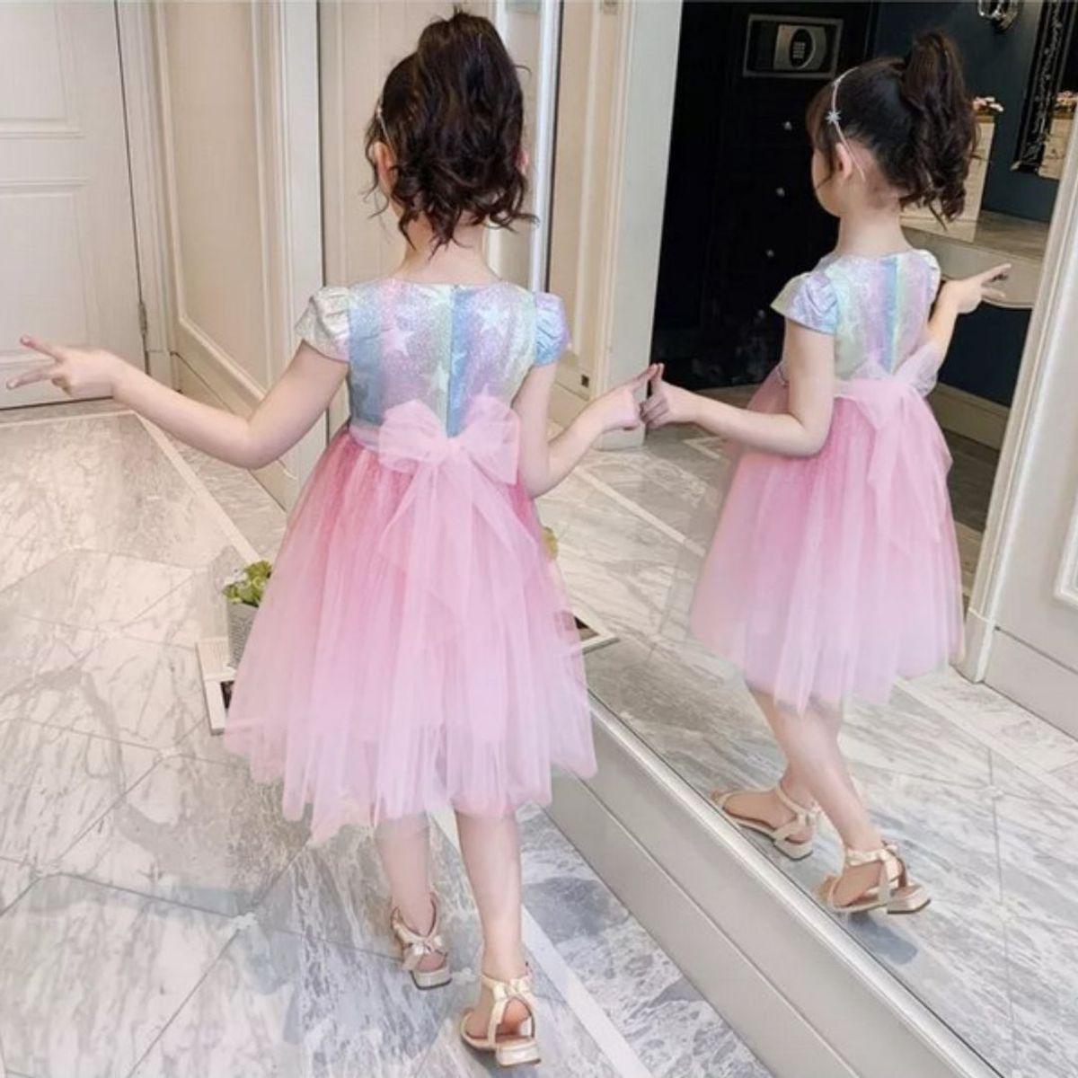 GENERICO - VESTIDO DE NIÑA PARA FIESTA - MODELO UNICORNIO