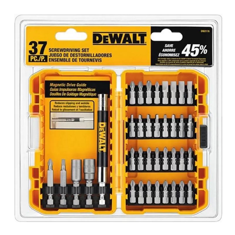 DEWALT - SET DE PUNTAS PARA ATORNILLAR 37 PIEZAS DW2176 DEWALT