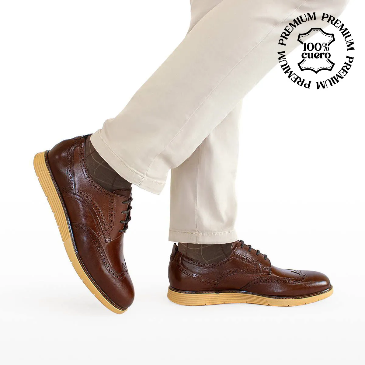 ECCO - Zapatos de Vestir Hombre Khaki Erick01 Ecco cuero