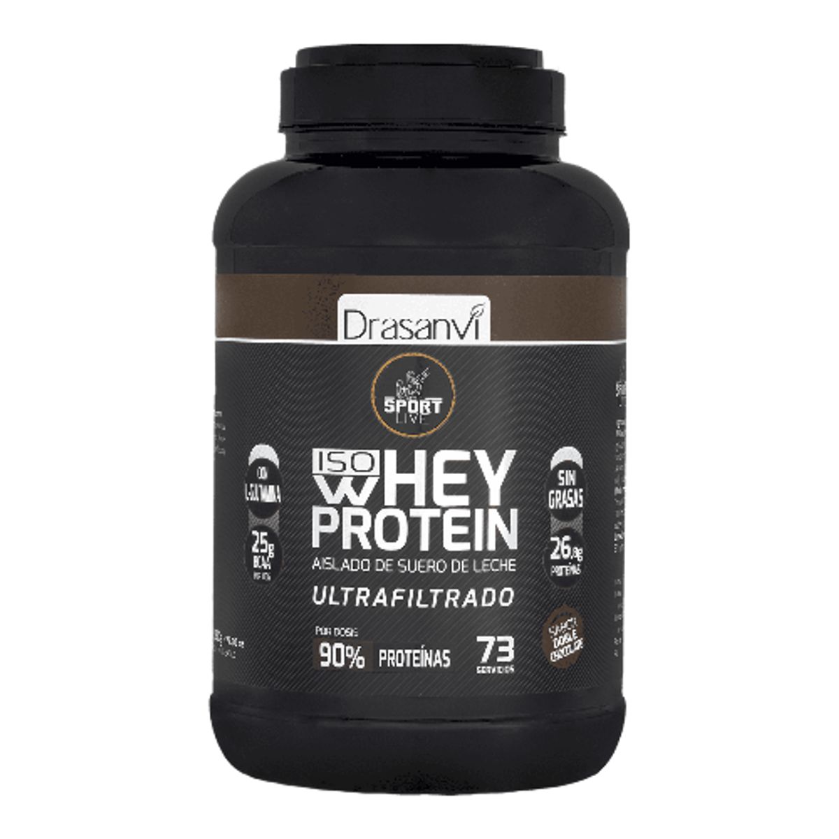 DRASANVI - Iso Whey Proteina Sabor Chocolate x 2,2 Kg