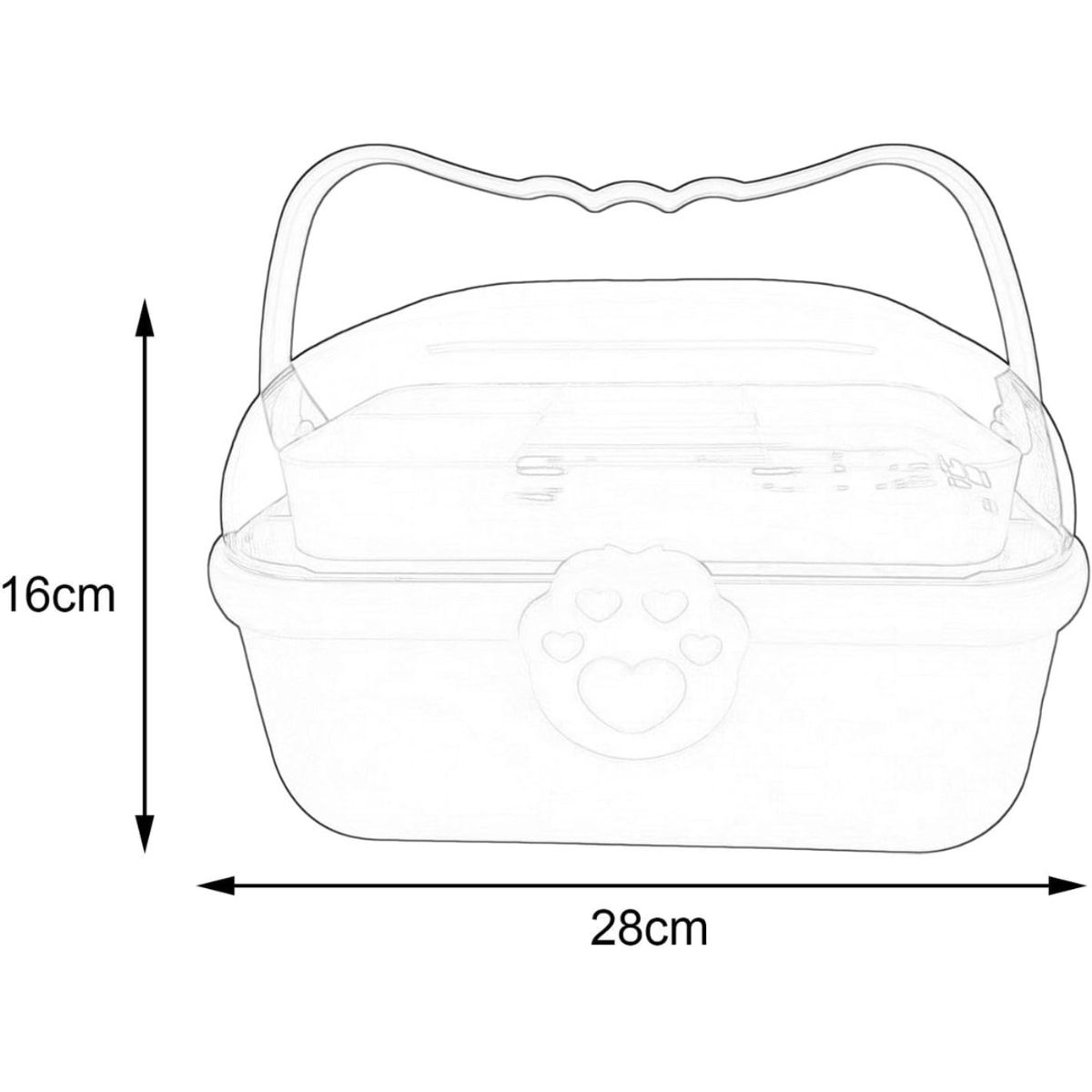 GENERICO - Caja Grande Organizadora Cosmetiquera Acrílico Kawai - Blanco