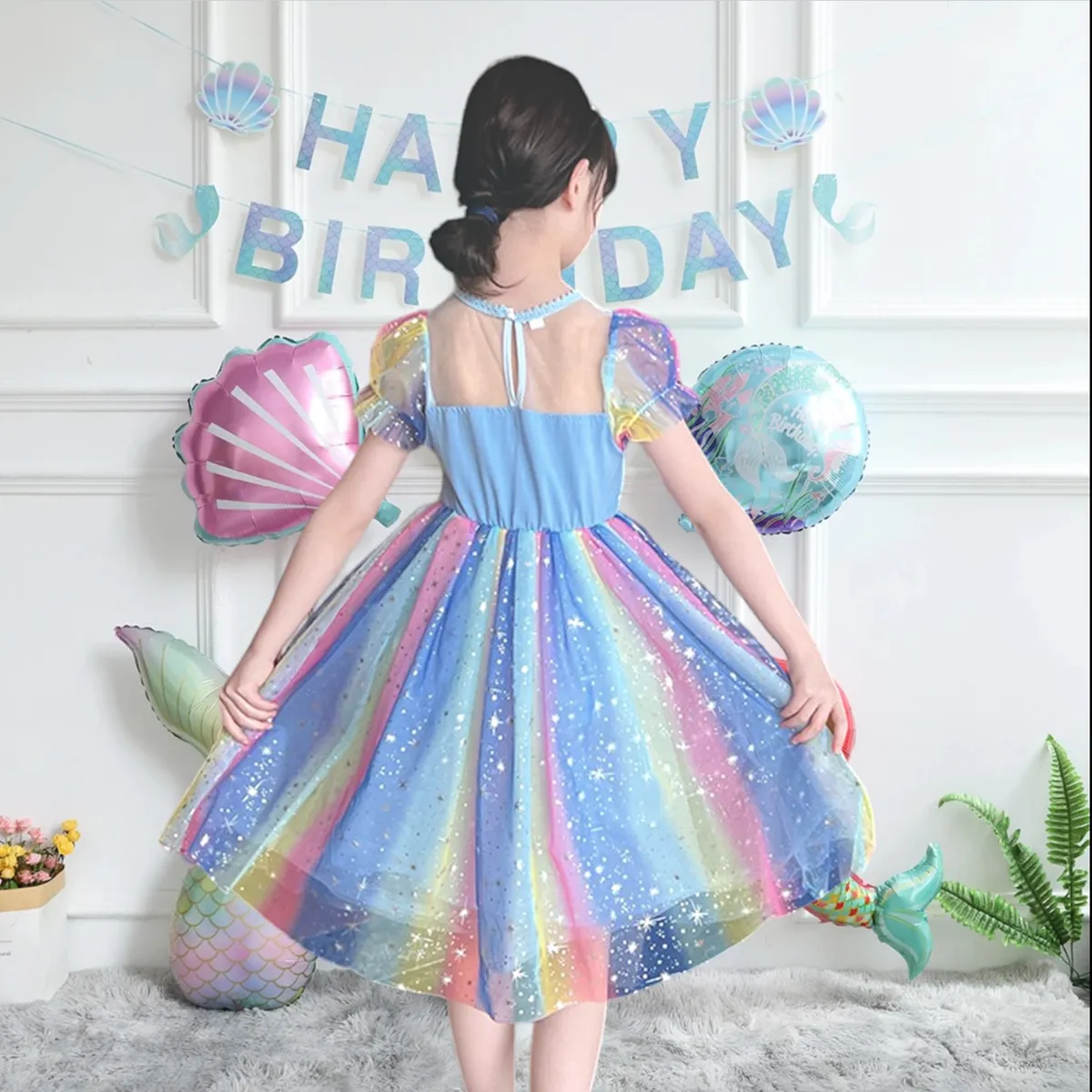 GENERICO - VESTIDO DE NIÑA PARA FIESTA - MODELO SIRENITA