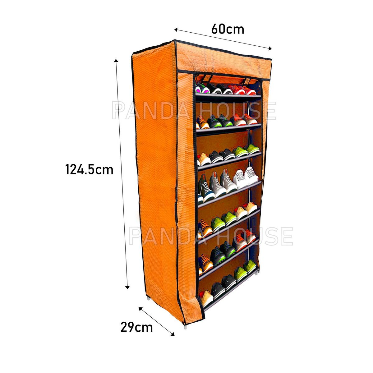 SM - ZAPATERA ORGANIZADOR DE ZAPATOS 7 NIVELES NARANJA
