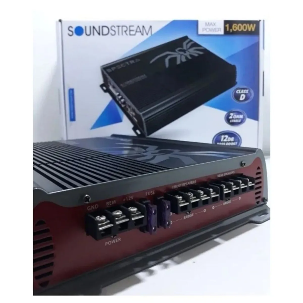 SOUNDSTREAM - Amplificador Clase D 4 Canales 1600w Tarántula Soundstream