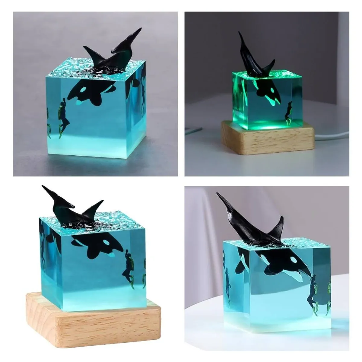 SHEEPBUSTER - Lampara de Noche Decorativa 3D Orca