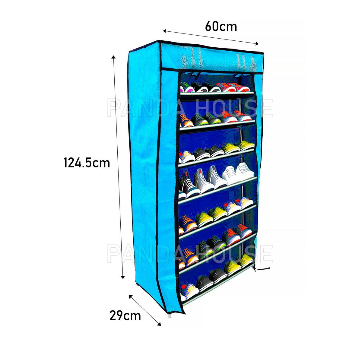 SM - ZAPATERA ORGANIZADOR DE ZAPATOS 7 NIVELES CELESTE