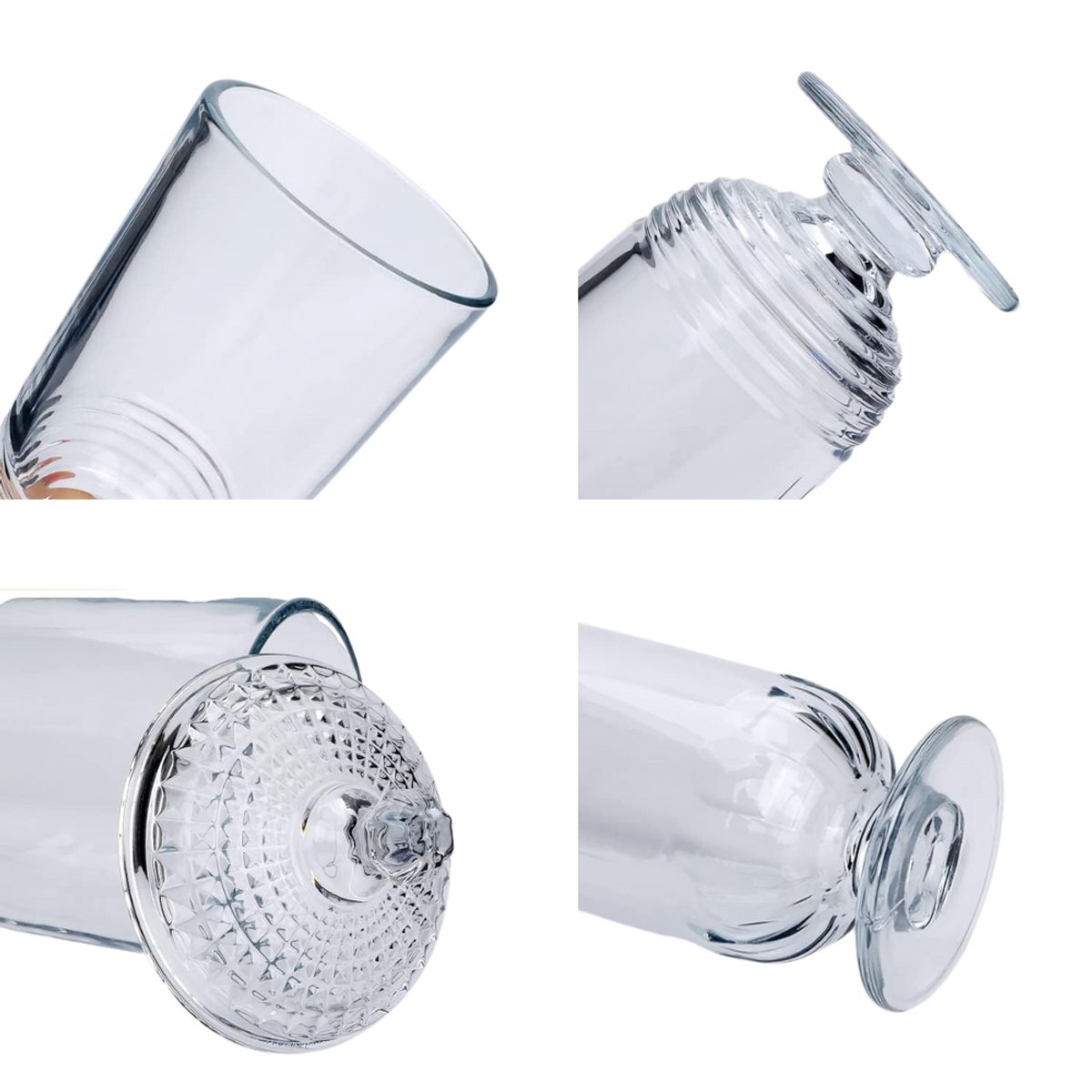 HYGGE - Bombonera de Vidrio Dulcera Recipiente Multiusos