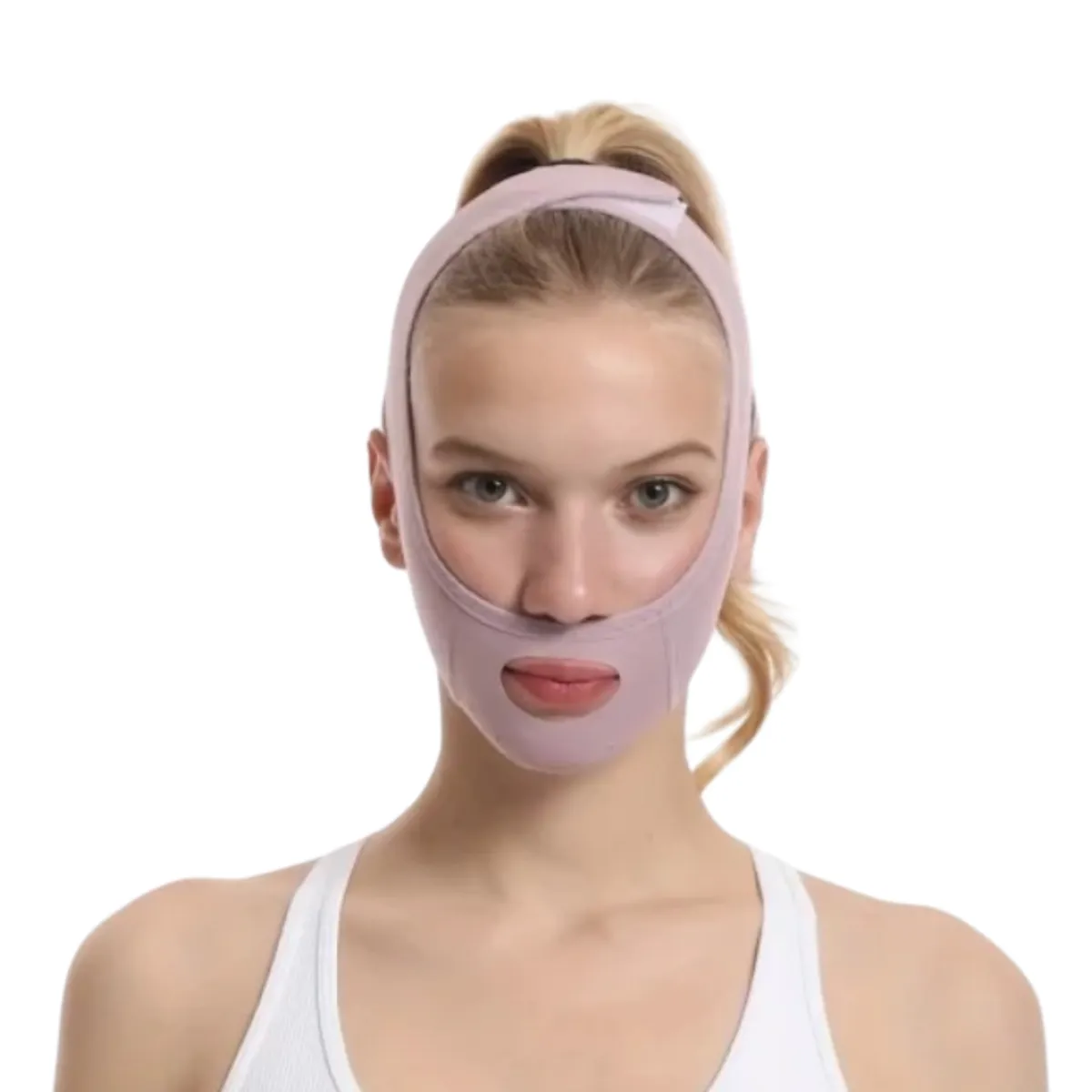 GENERICO - Mentonera Faja Facial Fina doble mentón Naso Labial