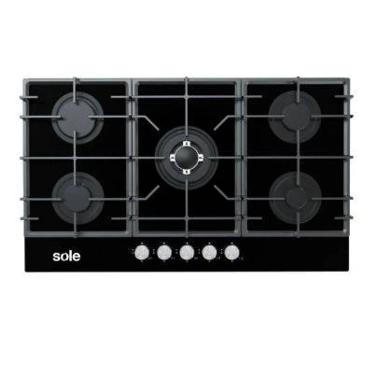 SOLE - Cocina Empotrable a Gas Sole 5 Hornillas Vidrio SOLCO046V2