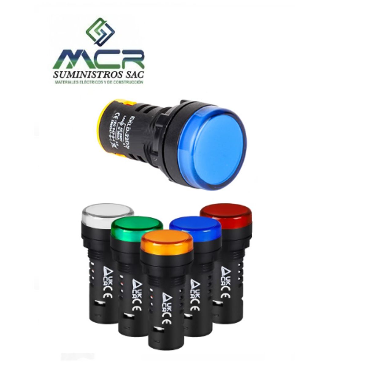 GENERICO - PILOTO SEÑALIZACION PLASTICO LED AZUL 24V AC-DC