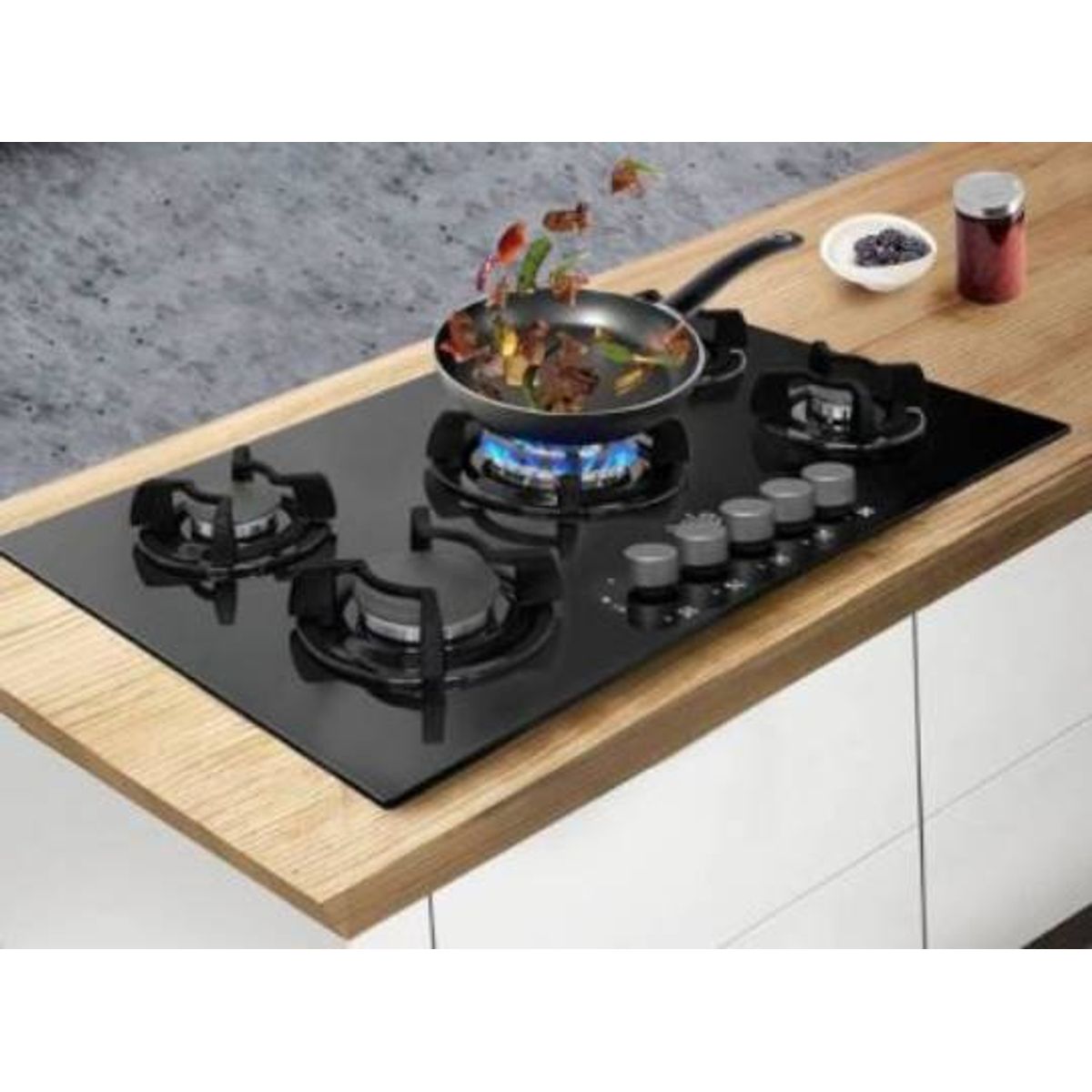 SOLE - Cocina empotrable Sole vidrio templado SOLCO033 5 hornillas