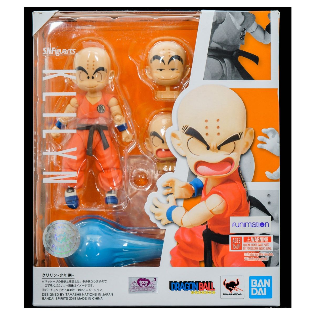 BANDAI - Figura de Krilin Dragon Ball SH Figuarts Krillin Kid