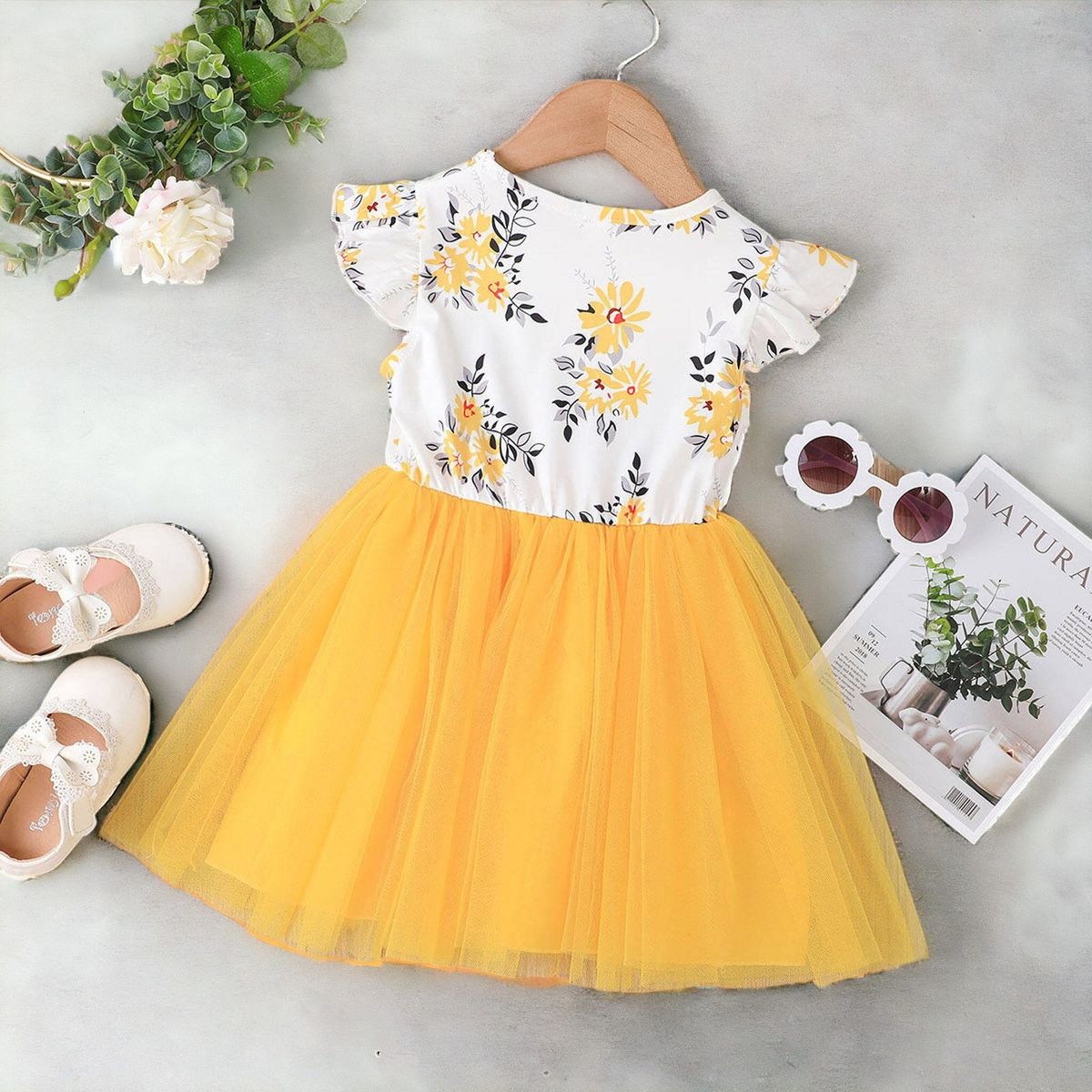 GENERICO - VESTIDO PARA NIÑA FLORALES - MODELO CASUAL