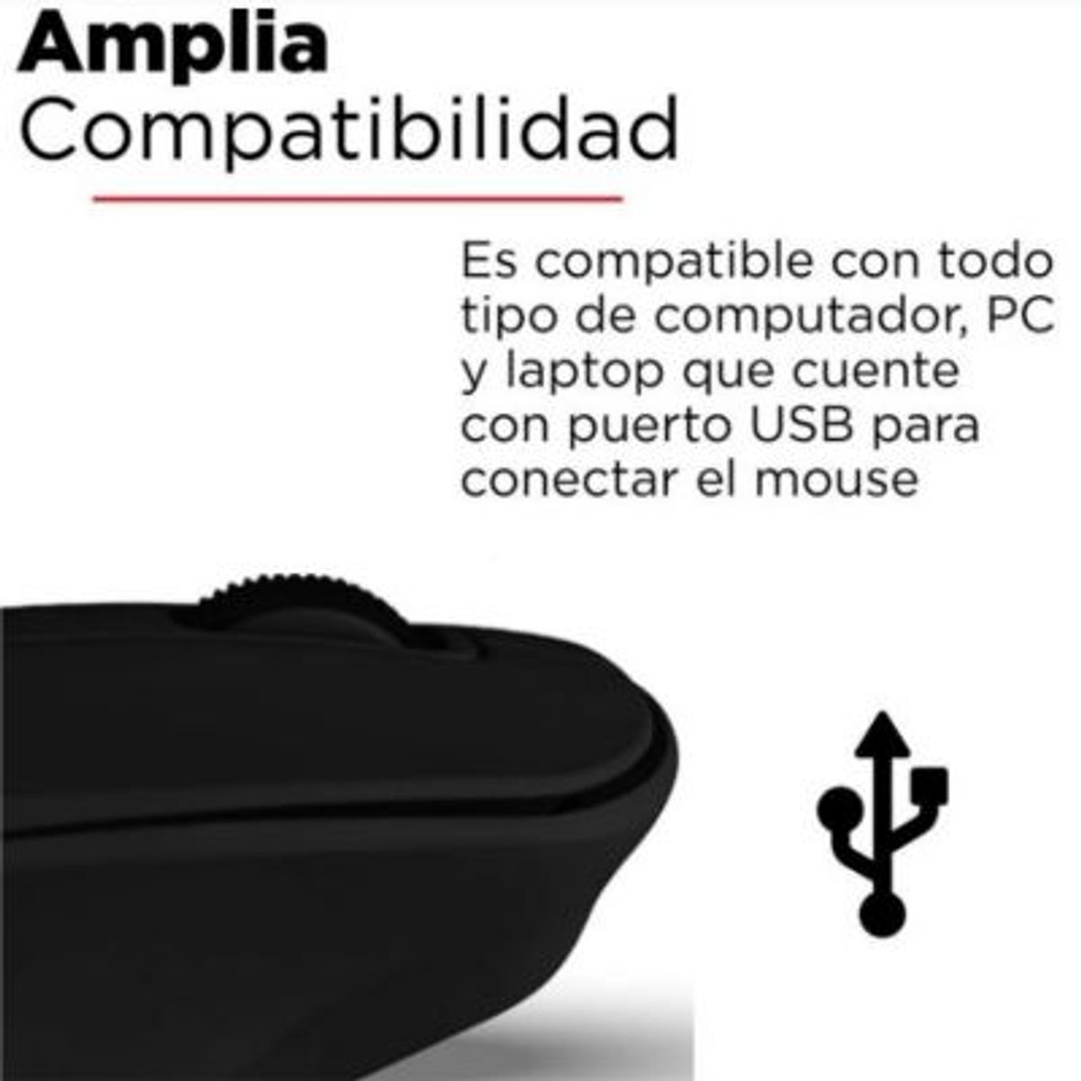 GENERICO - Mouse inalámbrico Bluetooth 2,4 GHz Negro