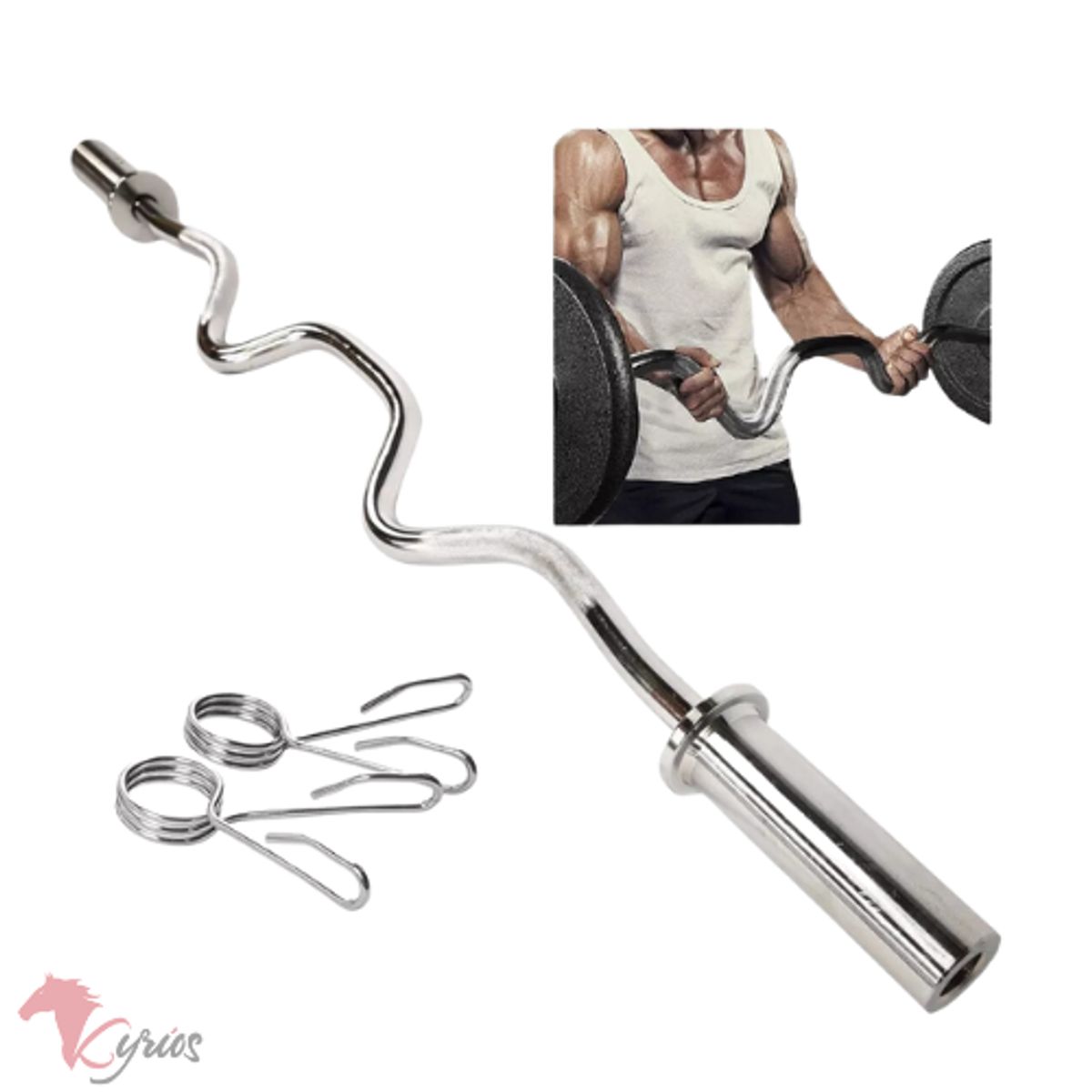 GENERICO - Barra Olímpica Cromada 120cm Cromada