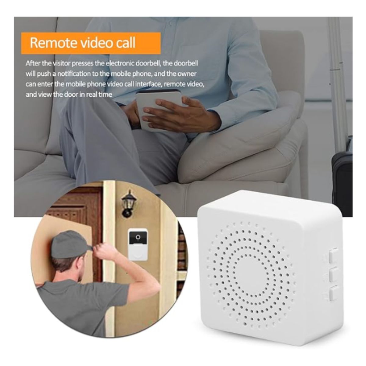 IMPORTADO MC - Timbre Inteligente Smart Inalámbrico Cámara HD