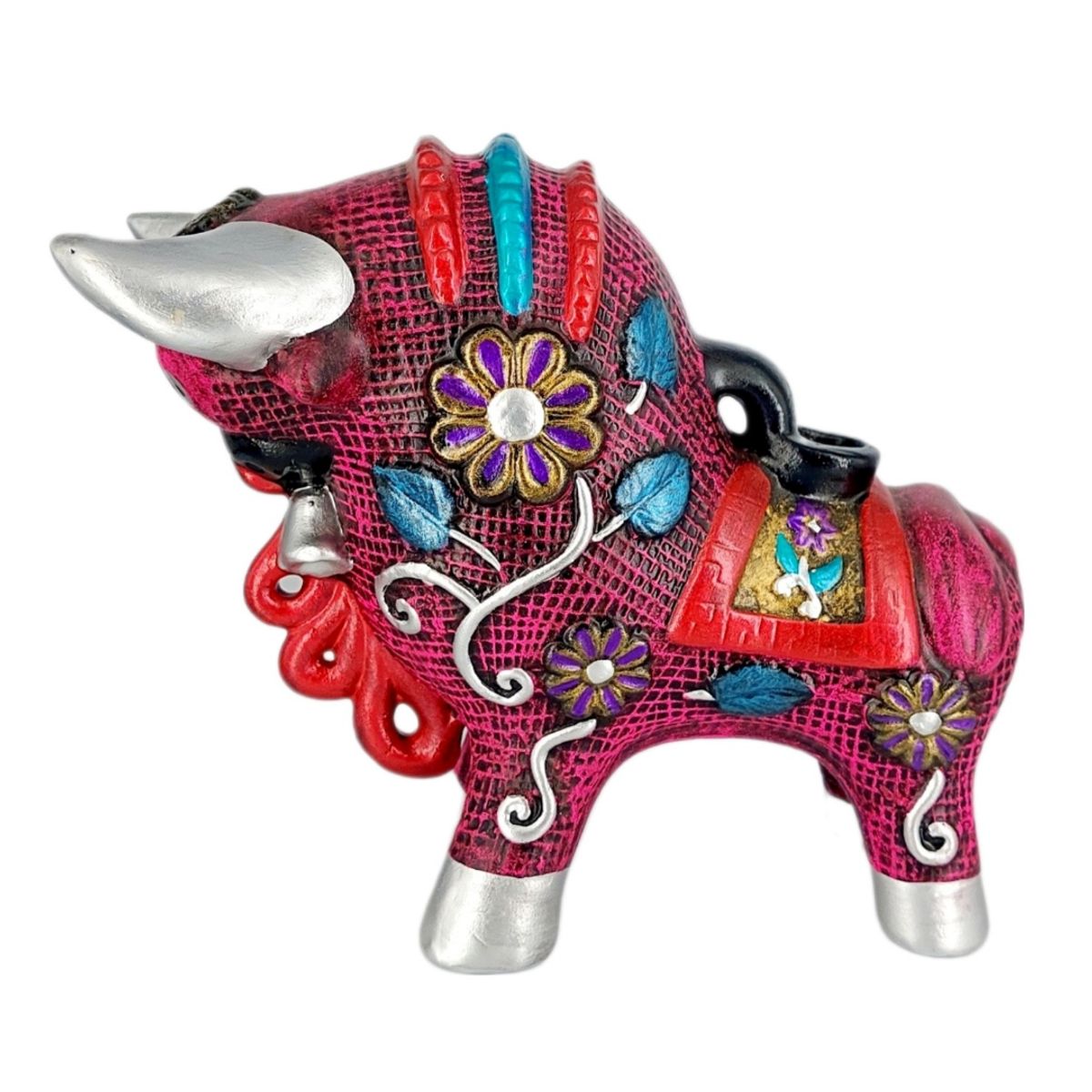 GENERICO - Toritos de Pucará texturado Fucsia Artesanía Peruana