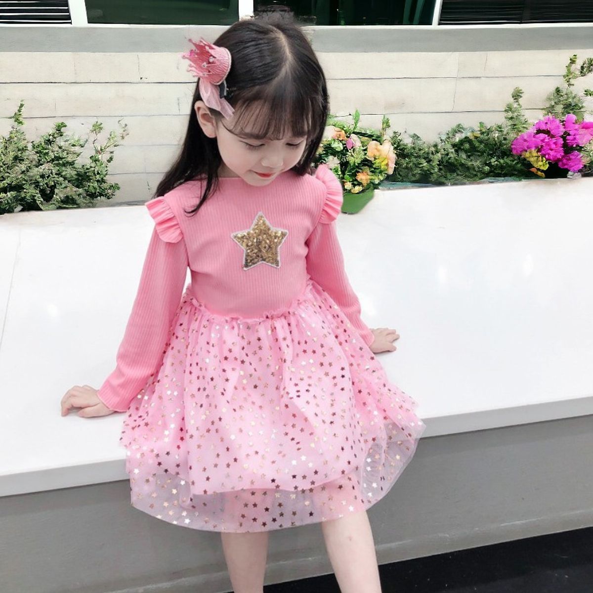 GENERICO - VESTIDO PARA NIÑA ESTRELLITA  - MODELO CASUAL