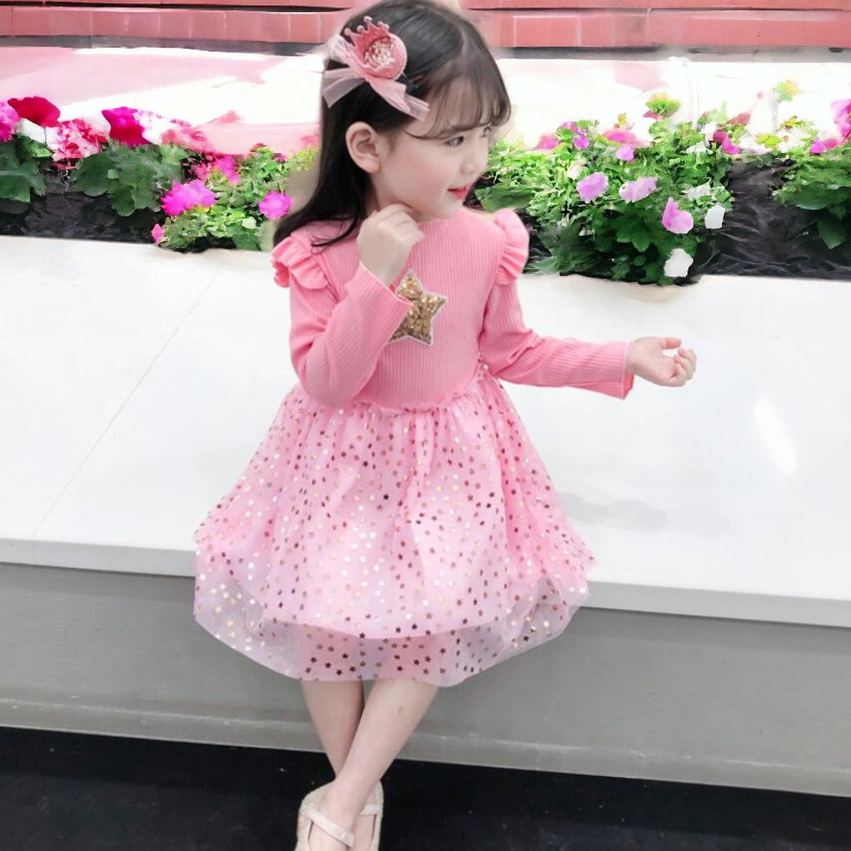 GENERICO - VESTIDO PARA NIÑA ESTRELLITA  - MODELO CASUAL