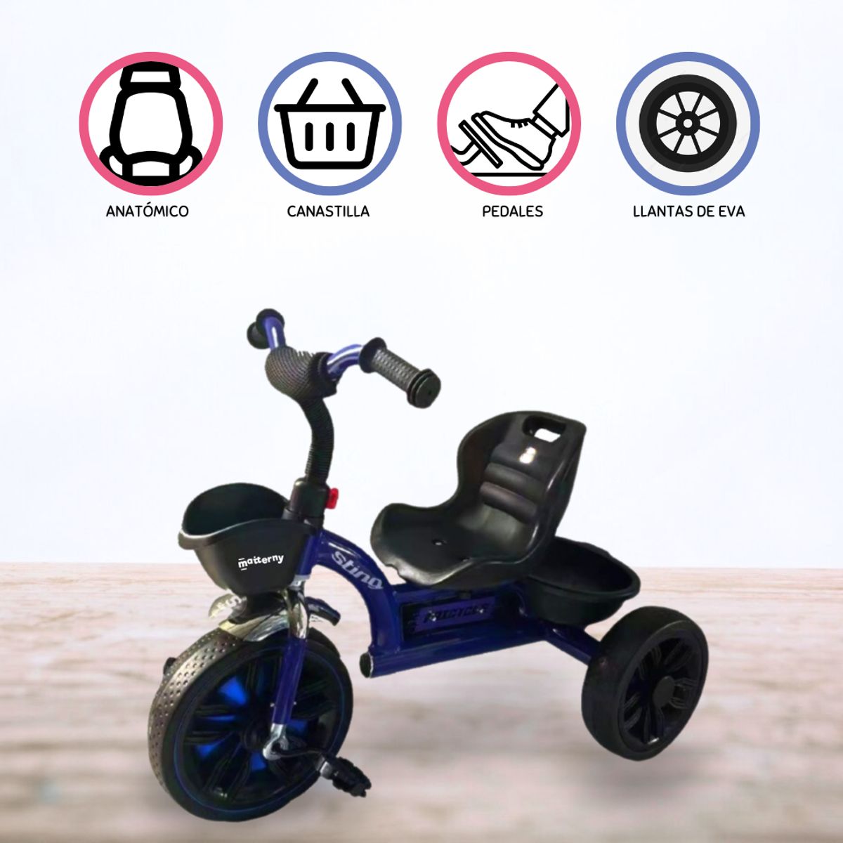 POWER KIDS - Triciclo Chavo Sting POWER KIDS «TRICYCLE» BLUE