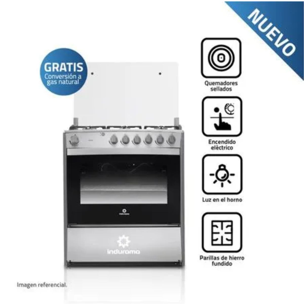 INDURAMA - COCINA INDURAMA 6 HORNILLAS  CROMA  CATALUÑA