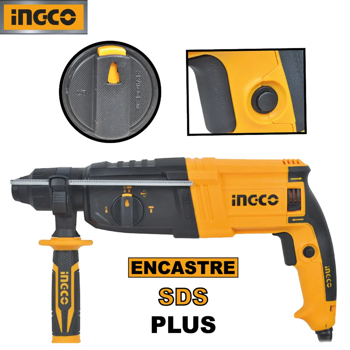 INGCO TOOLS - Combo Rotomartillo INGCO RGH9528 + Amoladora  AG75028 + 10 Discos MCD121155