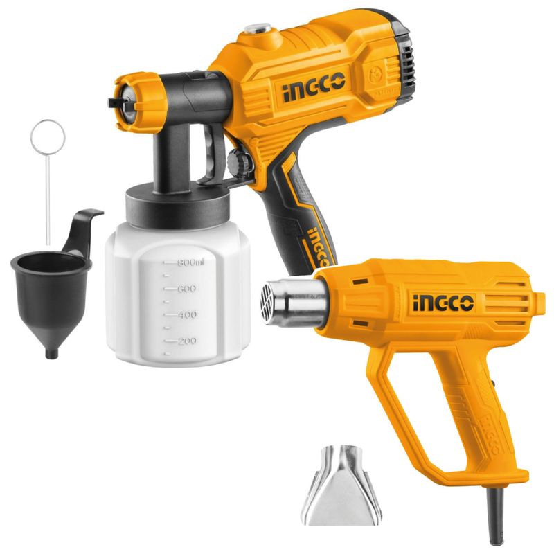INGCO TOOLS - Combo Pistola Pintar INGCO SPG3508 + Pistola de Calor  HG2000385