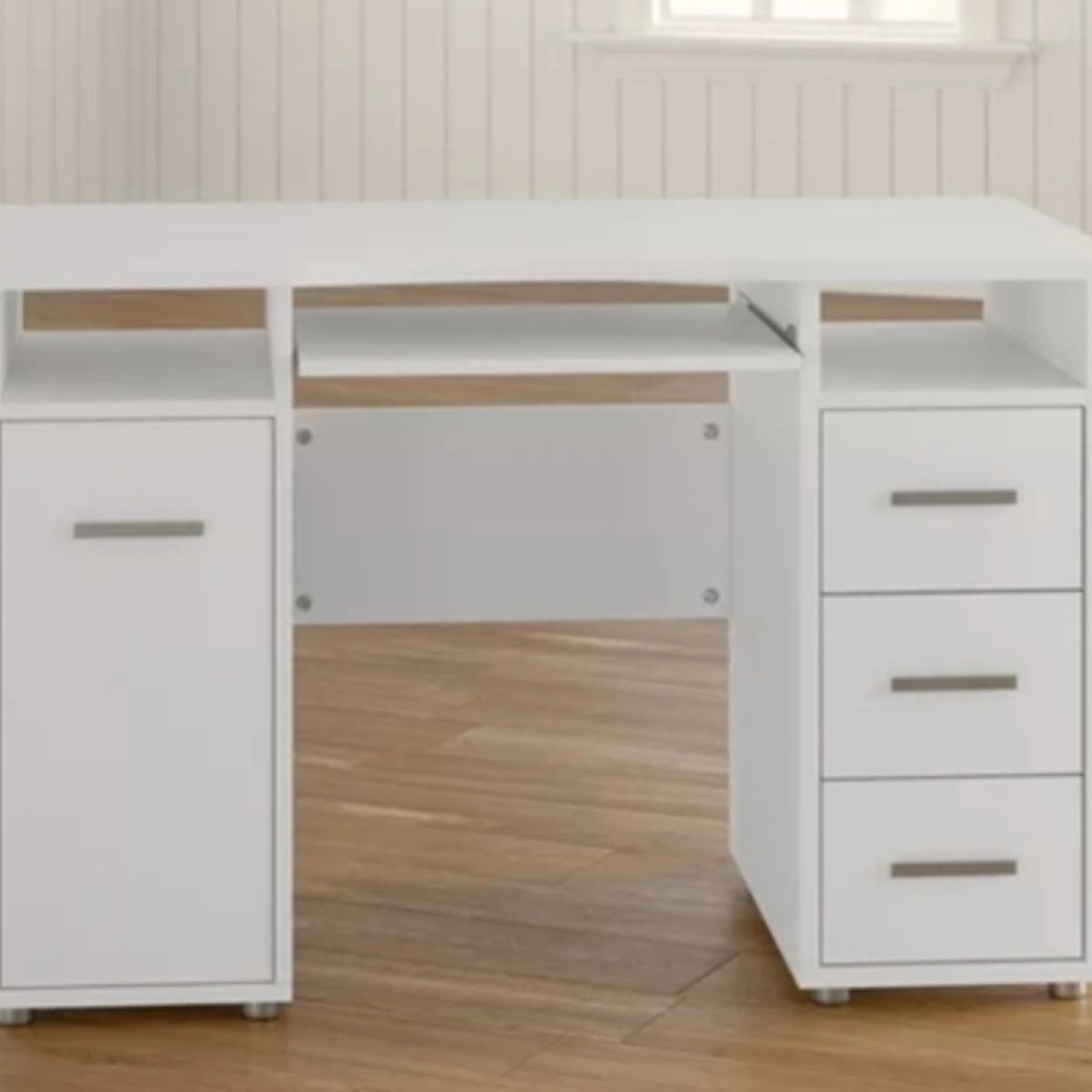 NACION MUEBLES - Escritorio Moderno Nicolle con Cajoneras