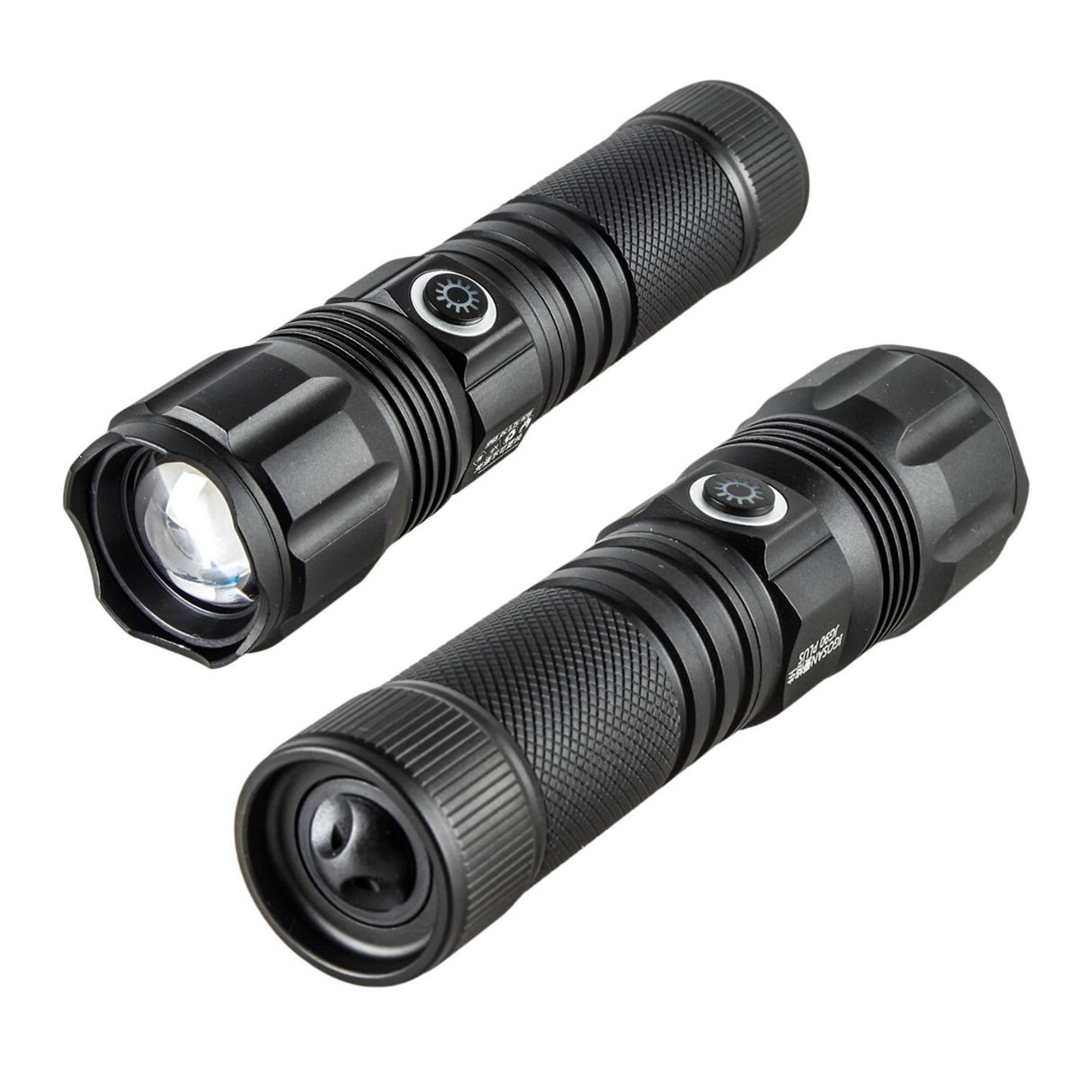 CAFINI - Linterna led recargable Zoom telescopico de bolsillo