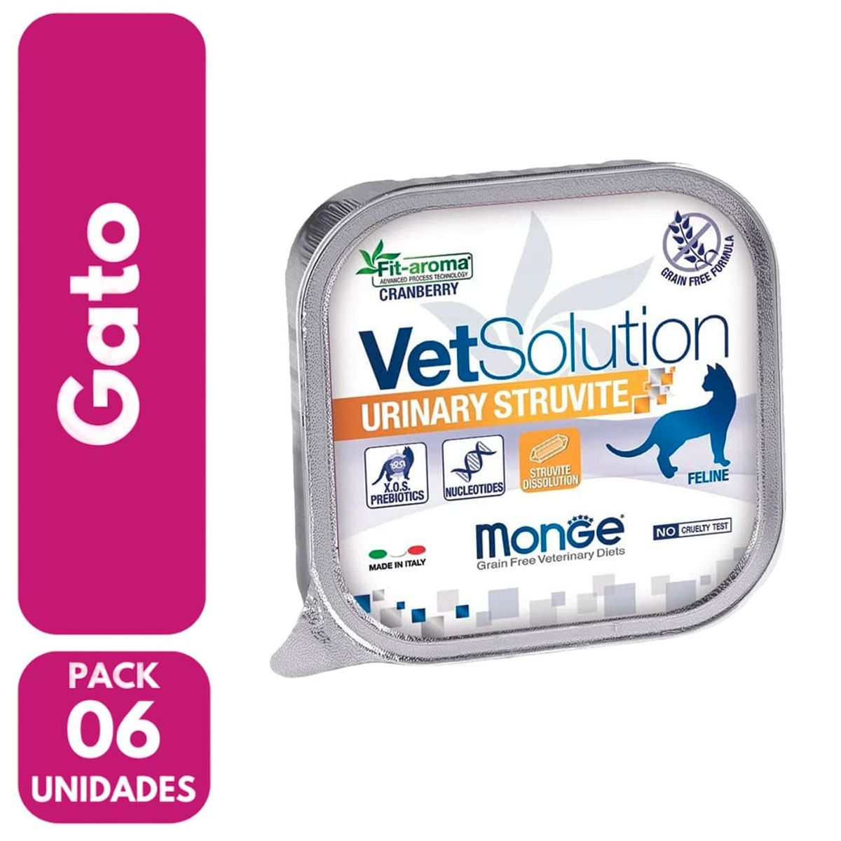 MONGE - Comida Para Gato Monge Urinary Struvite 100Gr Por 6Un