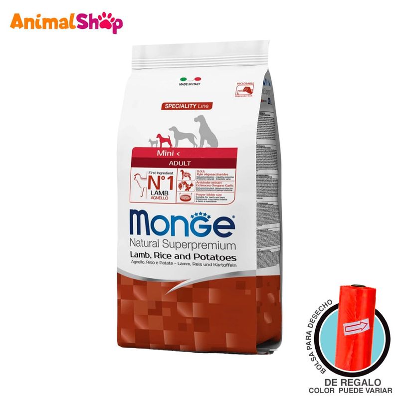 MONGE - Comida Para Perro Monge Cordero Raza Pequeña 2.5 Kg