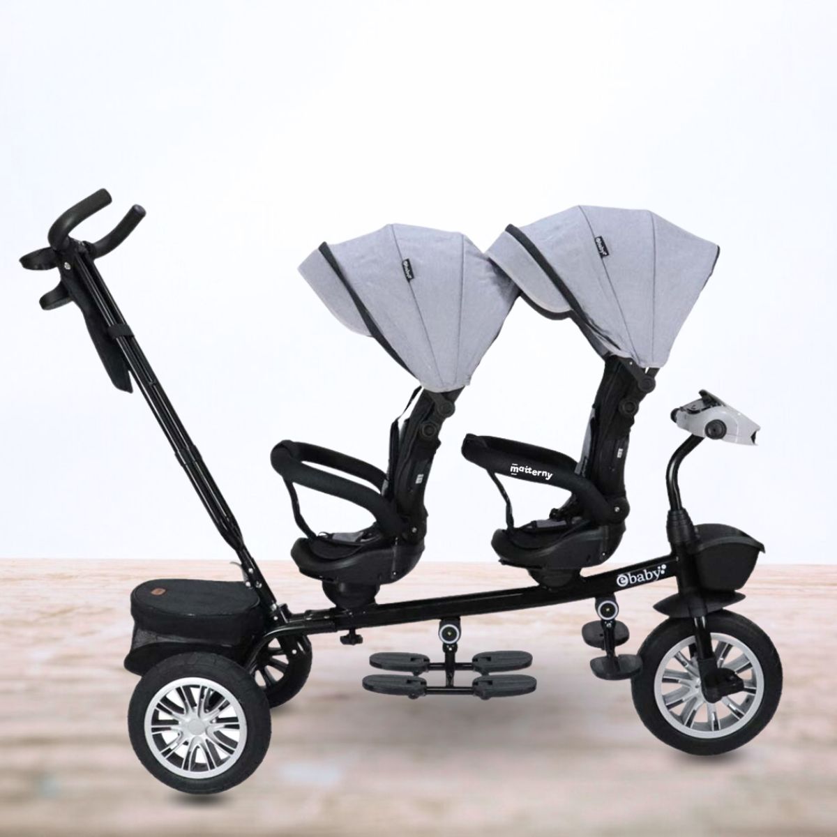 EBABY - Triciclo Guiador EBABY GEMELAR GRAY