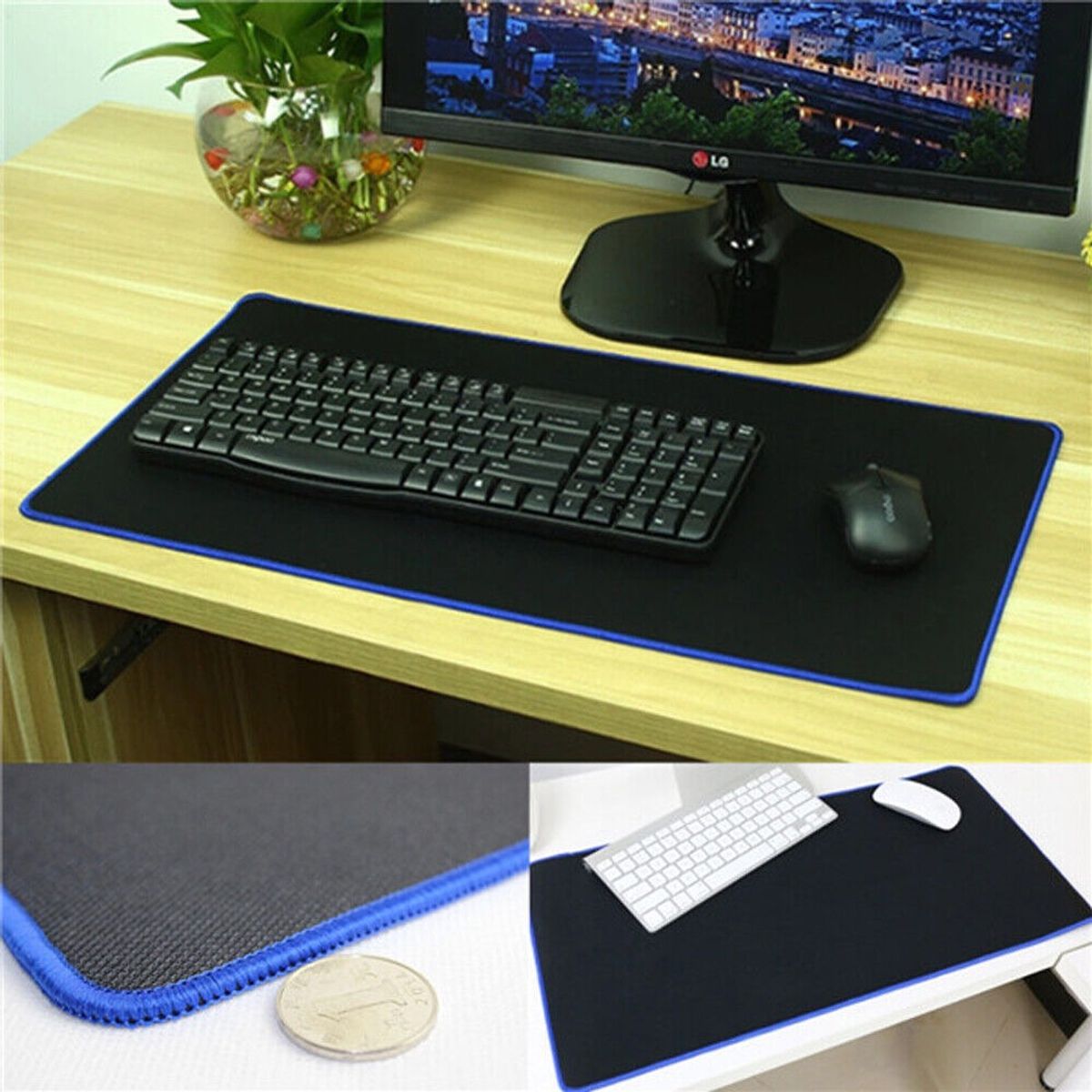 GENERICO - Mouse Pad Gamer Waterproof 70x30cm Pad - Azul