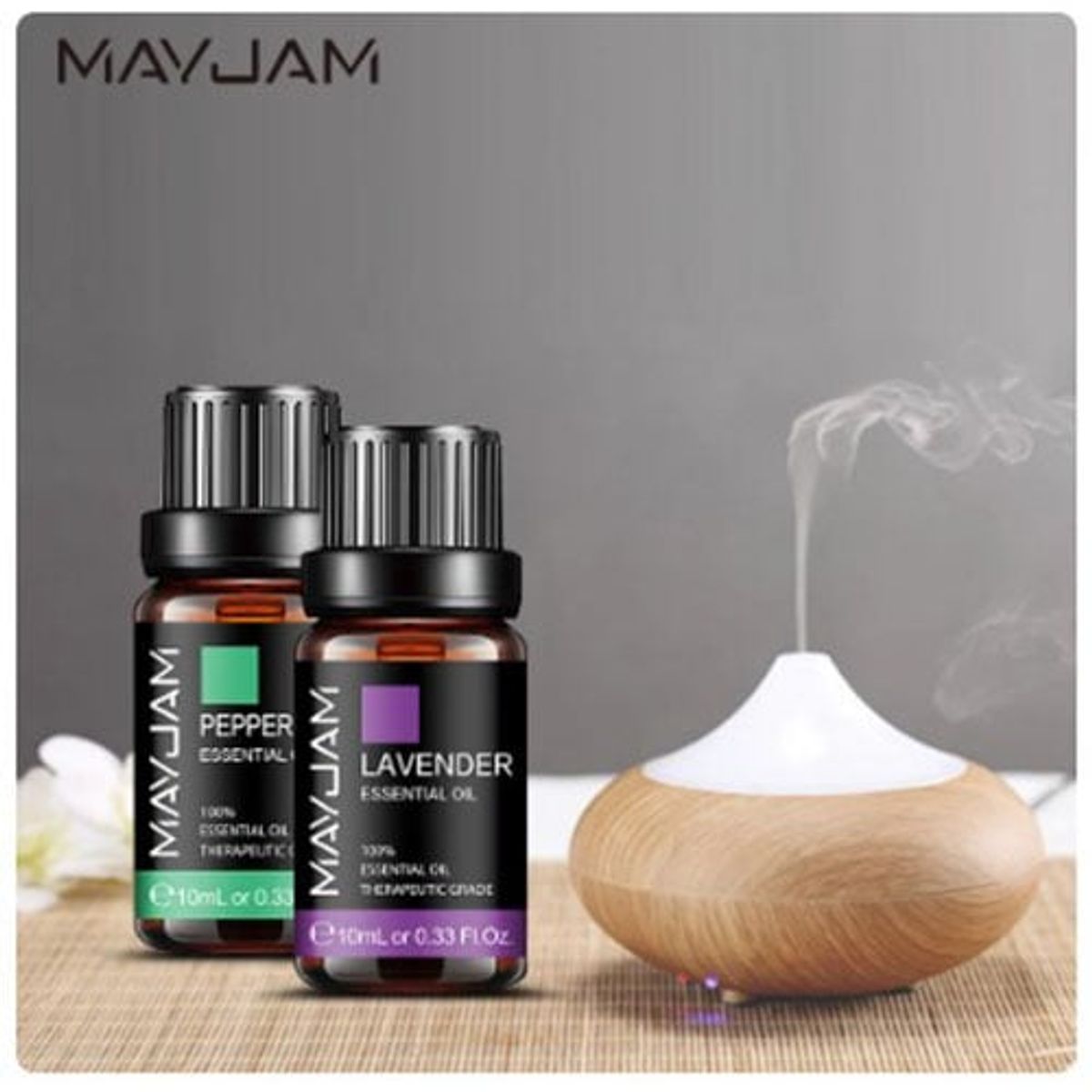 GENERICO - MAYJAM - Aceites Esenciales 10ml - Humificador Masajes Relax x2