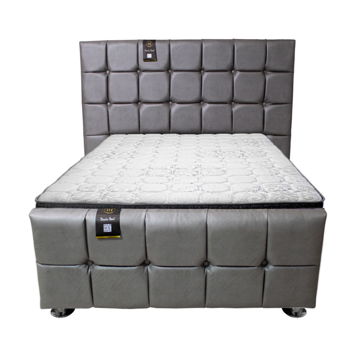 BARAKA HOME - Dormitorio Piecera Dallas Pocket Vip 1.5 Plz - Pranna Plata