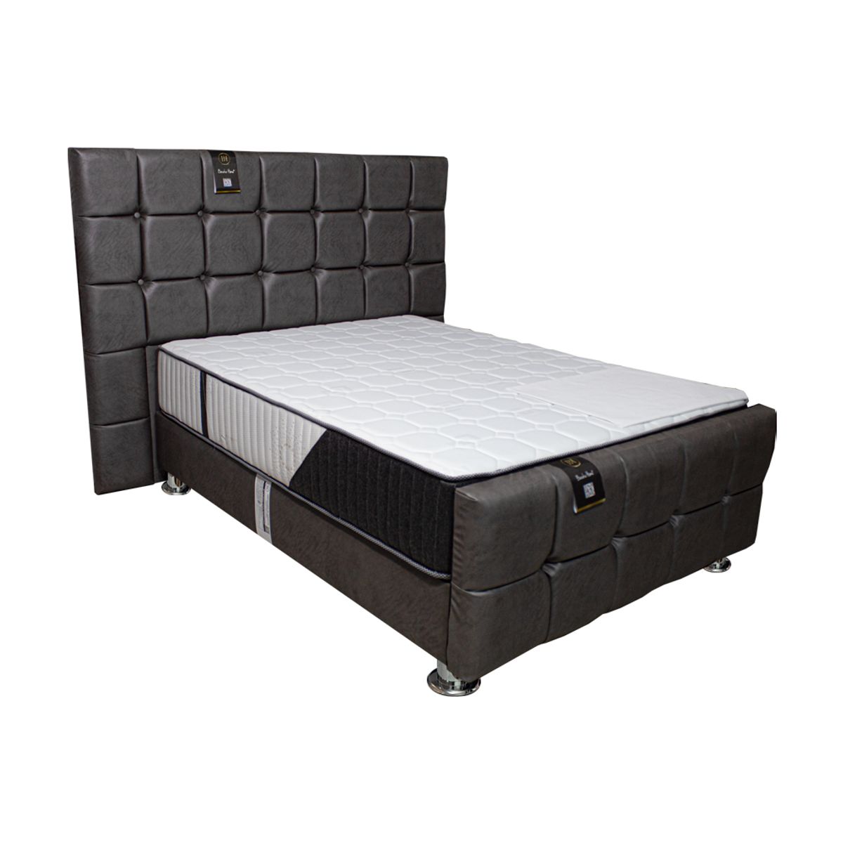 BARAKA HOME - Dormitorio Piecera Dallas Pocket Vip 1.5 Plz - Pranna Plata