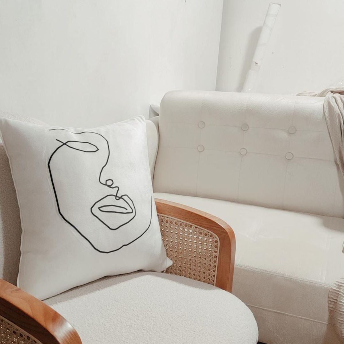 GENERICO - Set de Cojines Nórdicos Faces Home Moderno y Elegante