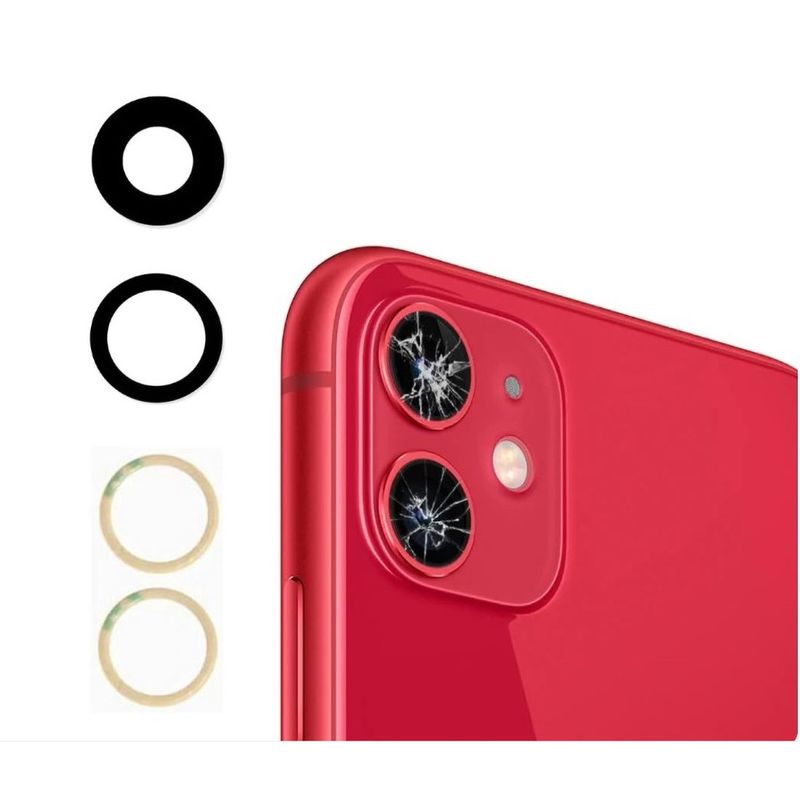 GENERICO - Repuesto lente Vidrio de cámara iPhone 11