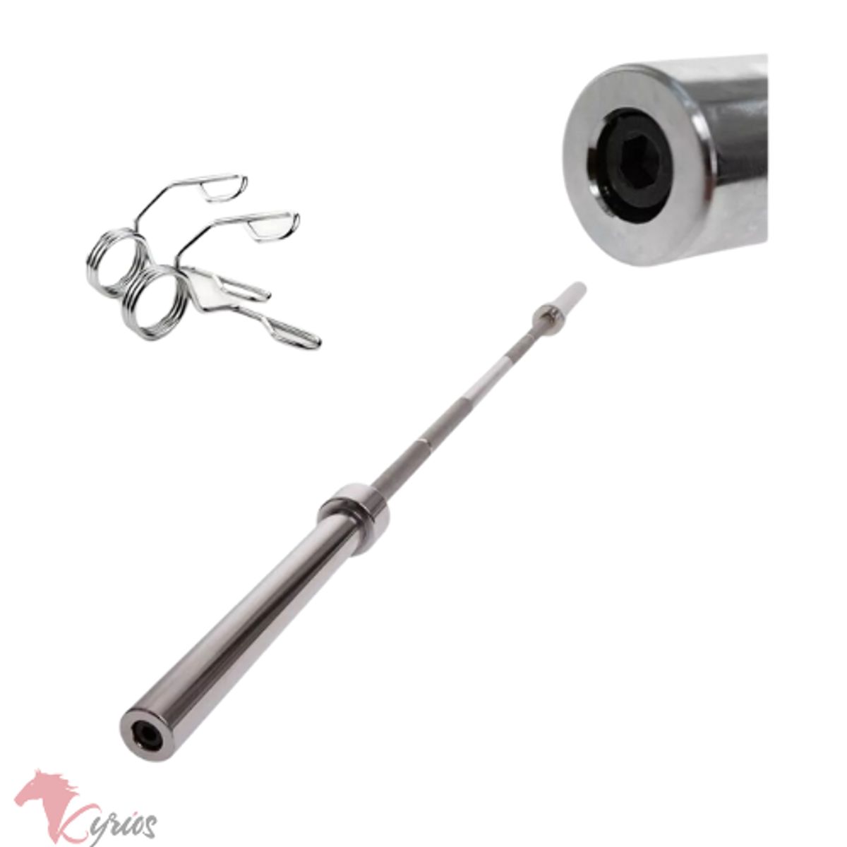 GENERICO - Barra Olimpica de 1.80m + 2 Seguros