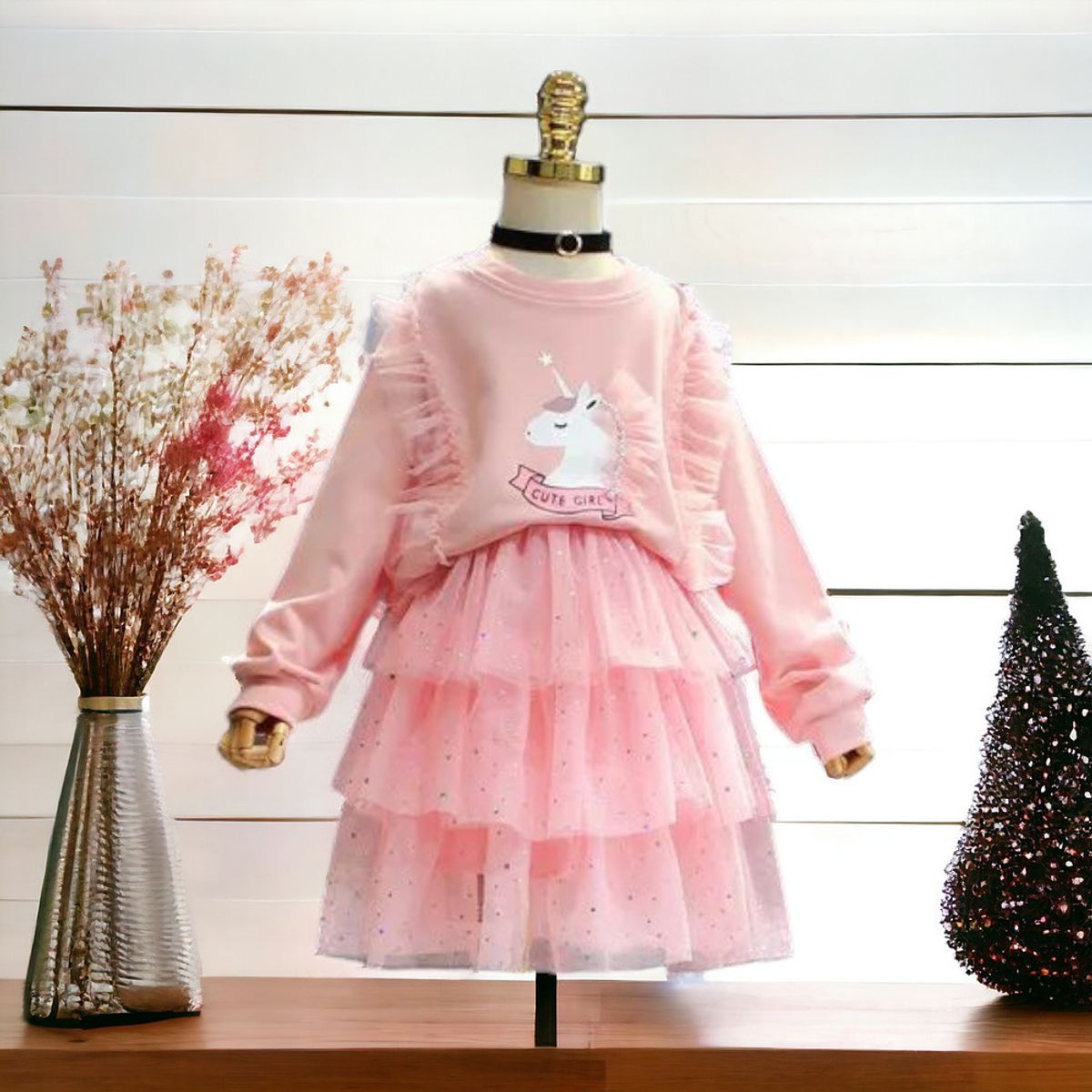 GENERICO - VESTIDO PARA NIÑA  UNICORNIO