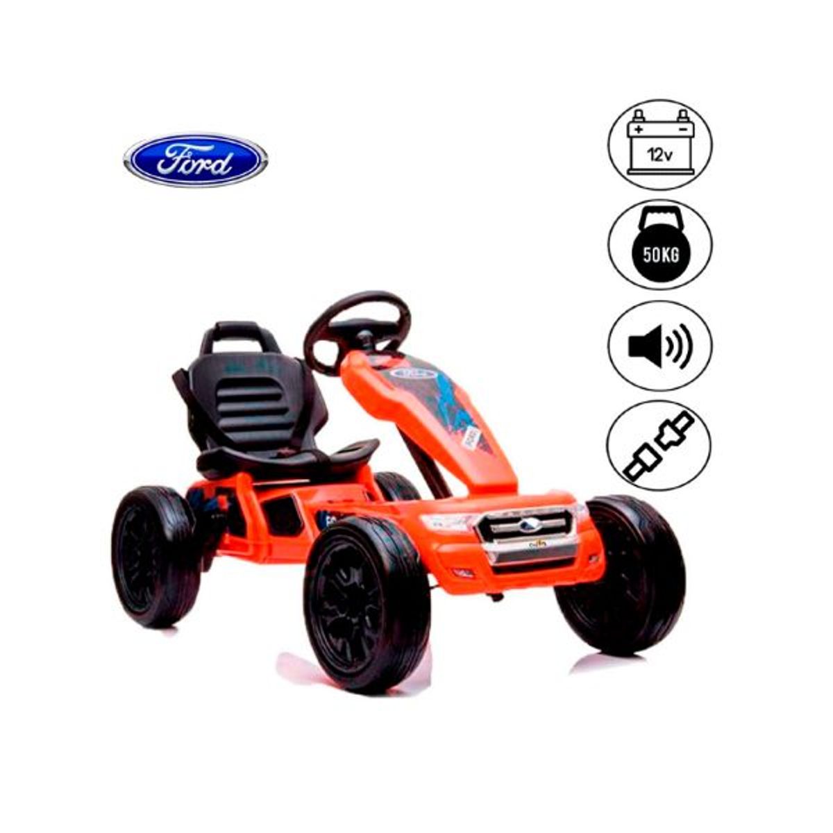 FORD - CARRO A BATERIA FORD «GO KART» LICENCED RED