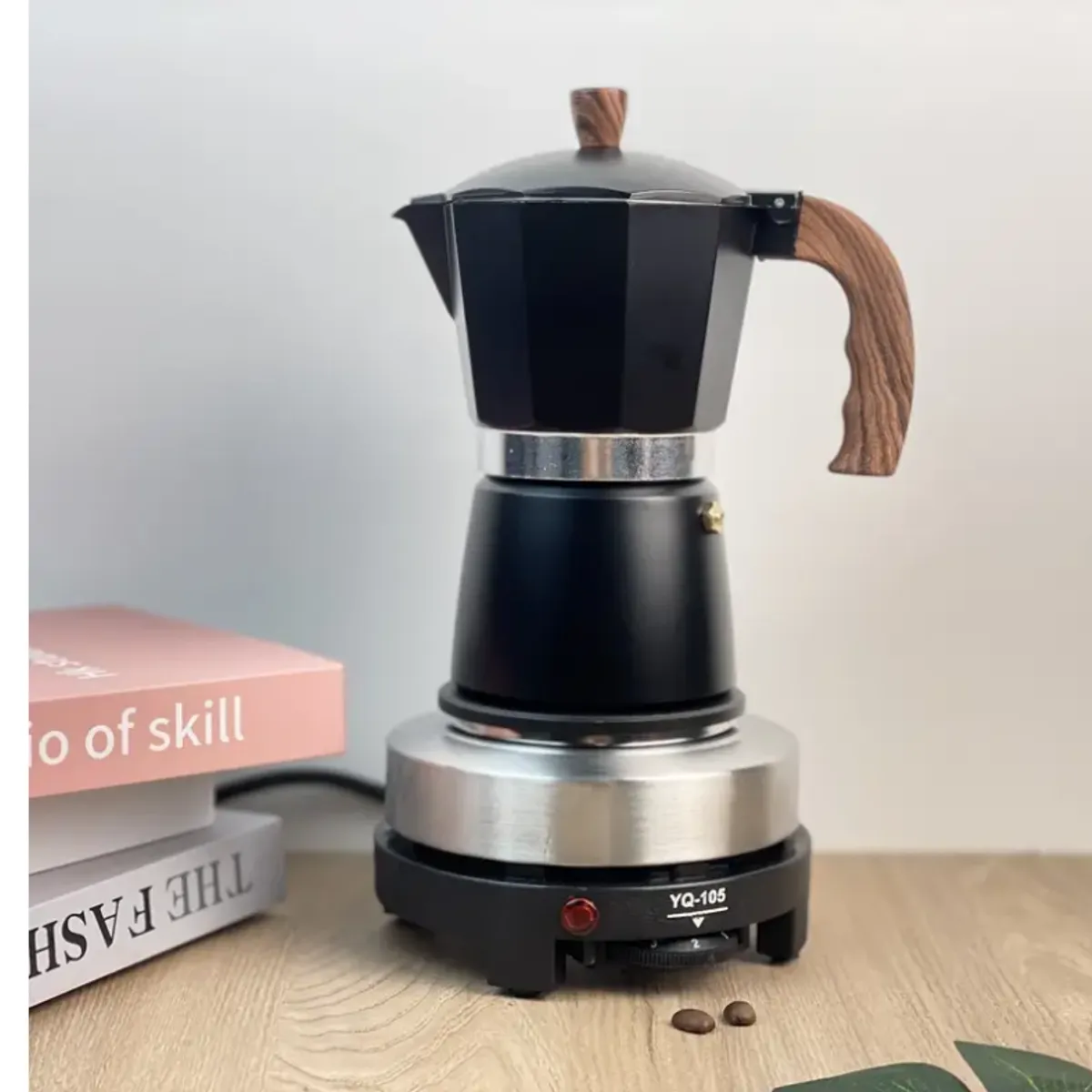 GENERICO - DUO cafetero moka de 6tz   + mini cocina eléctrica