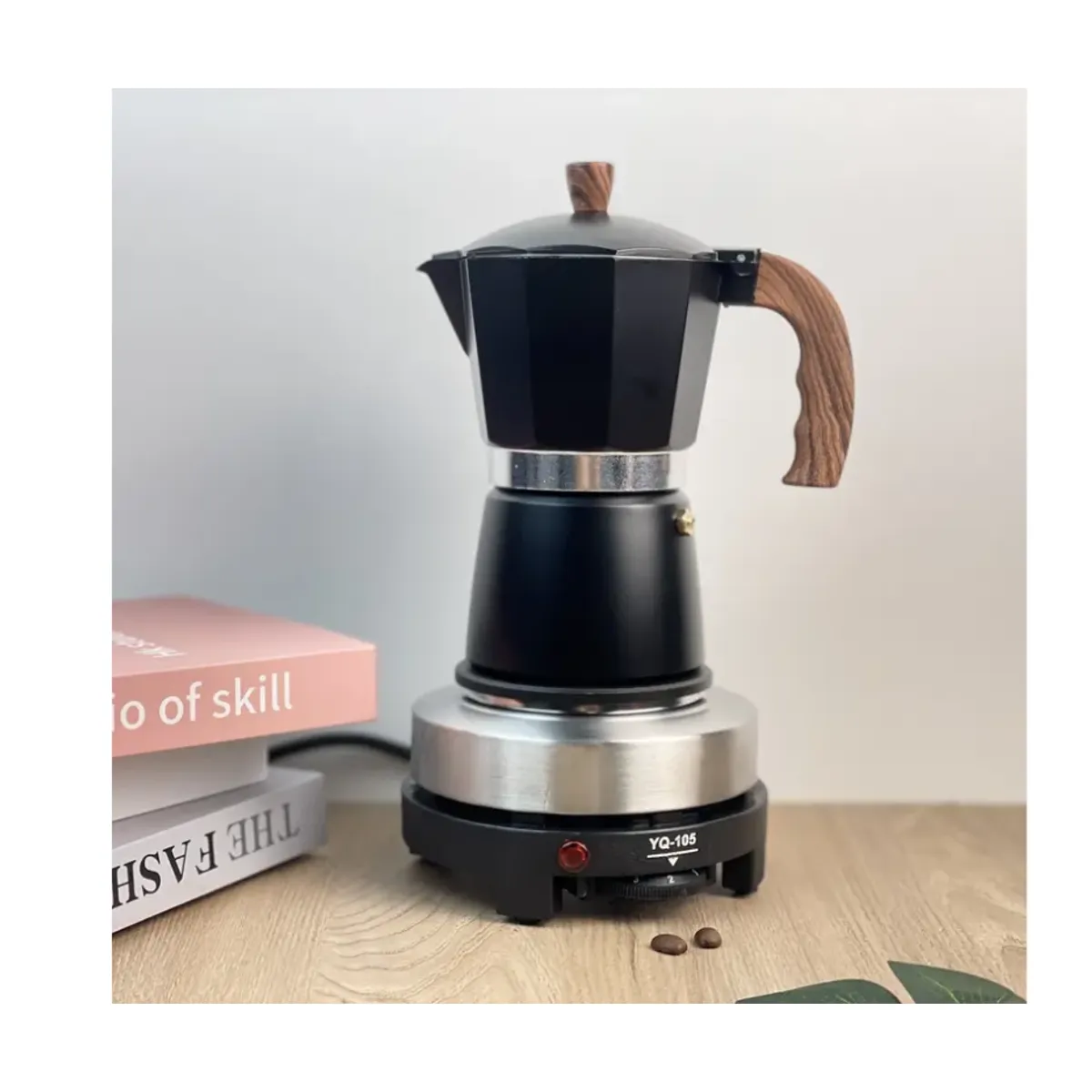 GENERICO - DUO cafetero moka de 6tz   + mini cocina eléctrica
