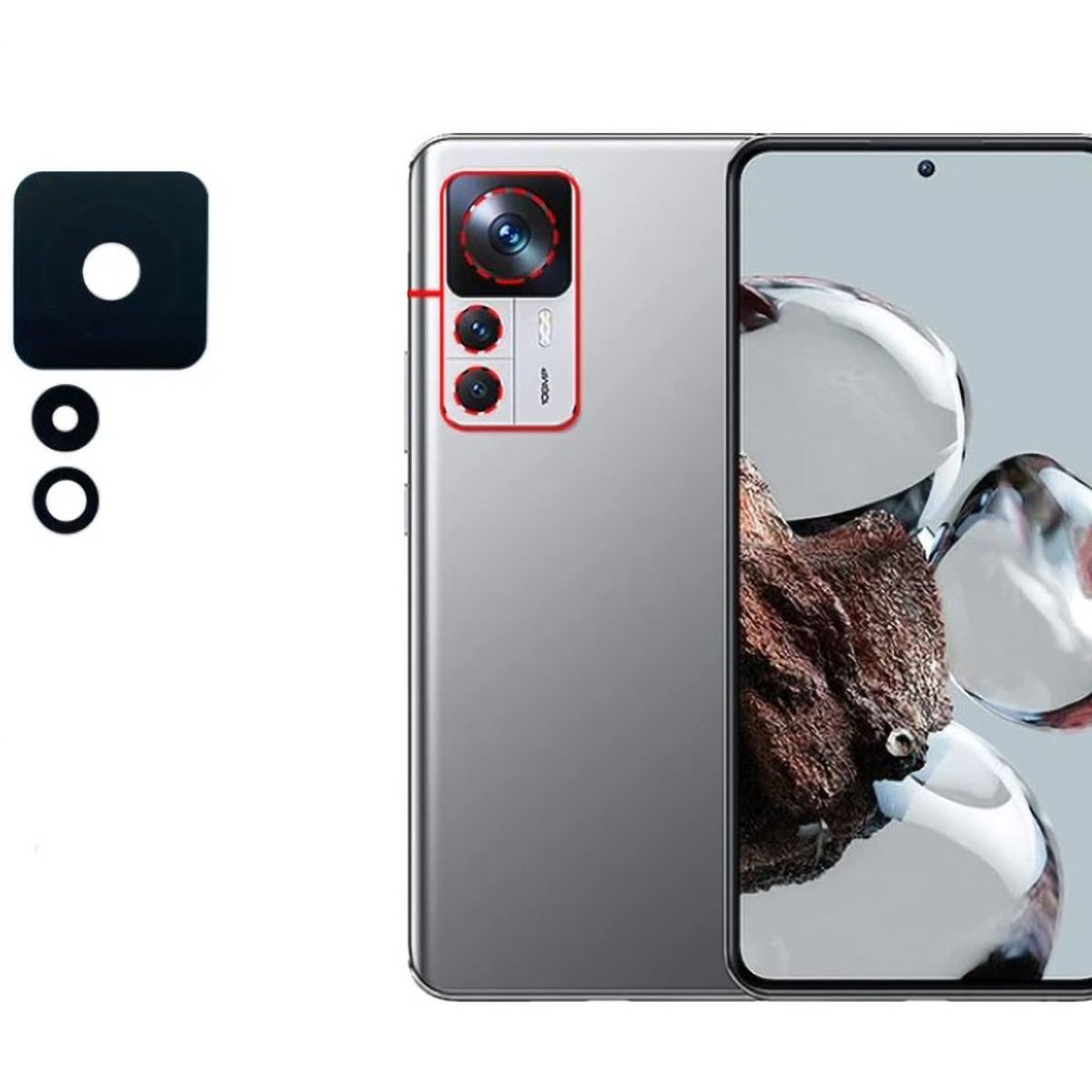 GENERICO - Repuesto lente Vidrio de cámara XIAOMI 12T