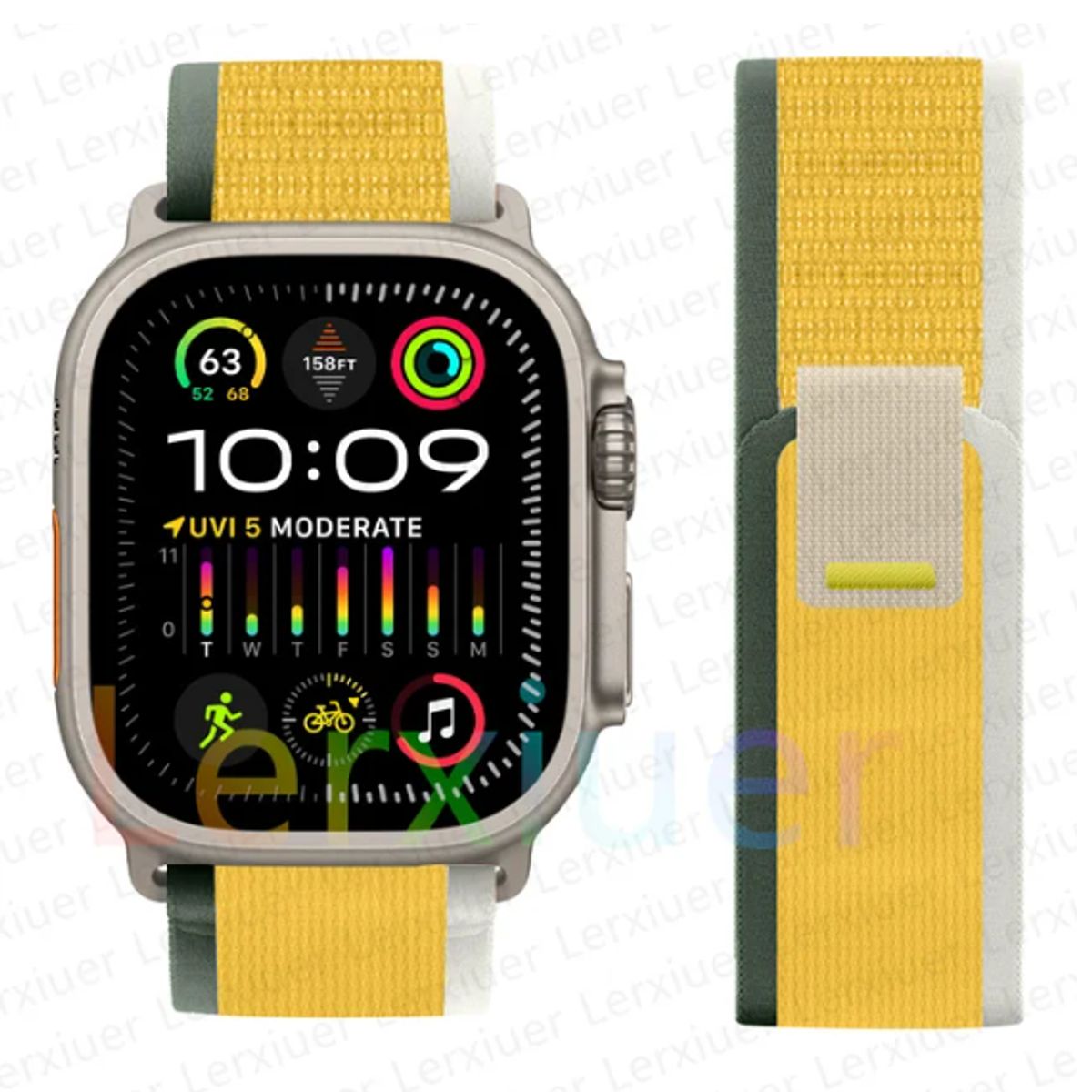 GENERICO - Correa Trail Loop Apple Watch y Smartwatch 42-44-45-49mm Amarillo