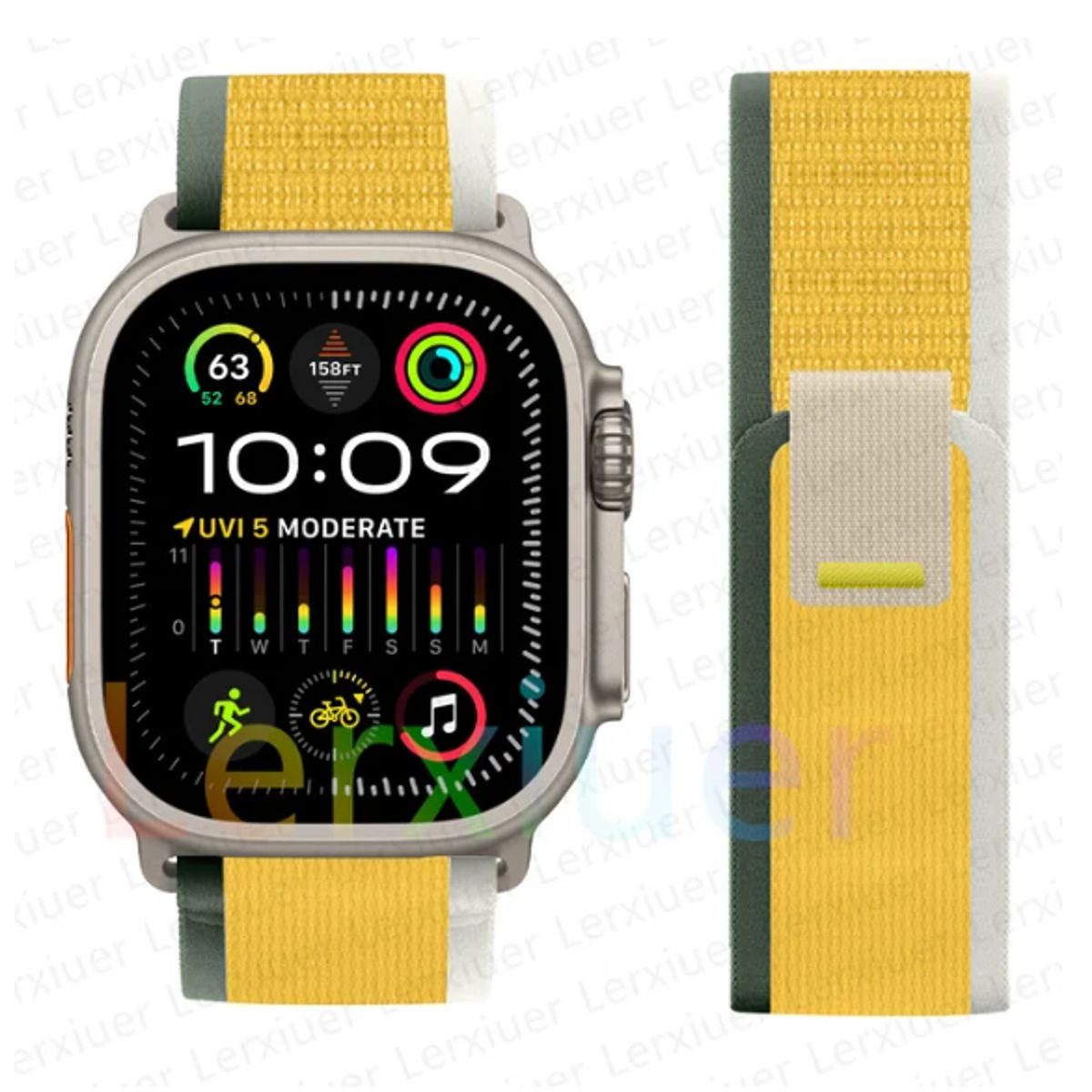 GENERICO - Correa Trail Loop Apple Watch y Smartwatch 42-44-45-49mm Amarillo